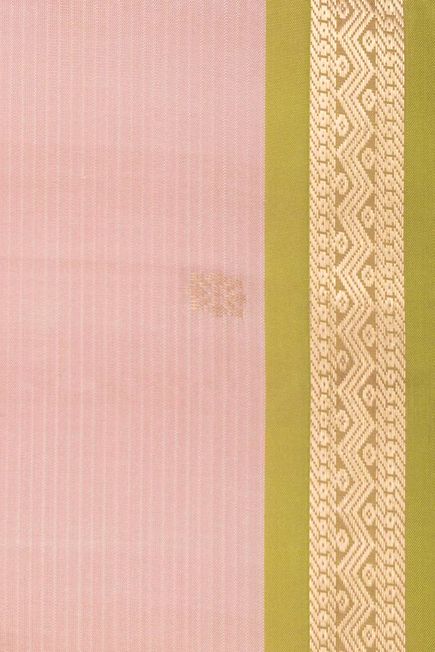 Golden Peach Kanchipuram Silk Saree