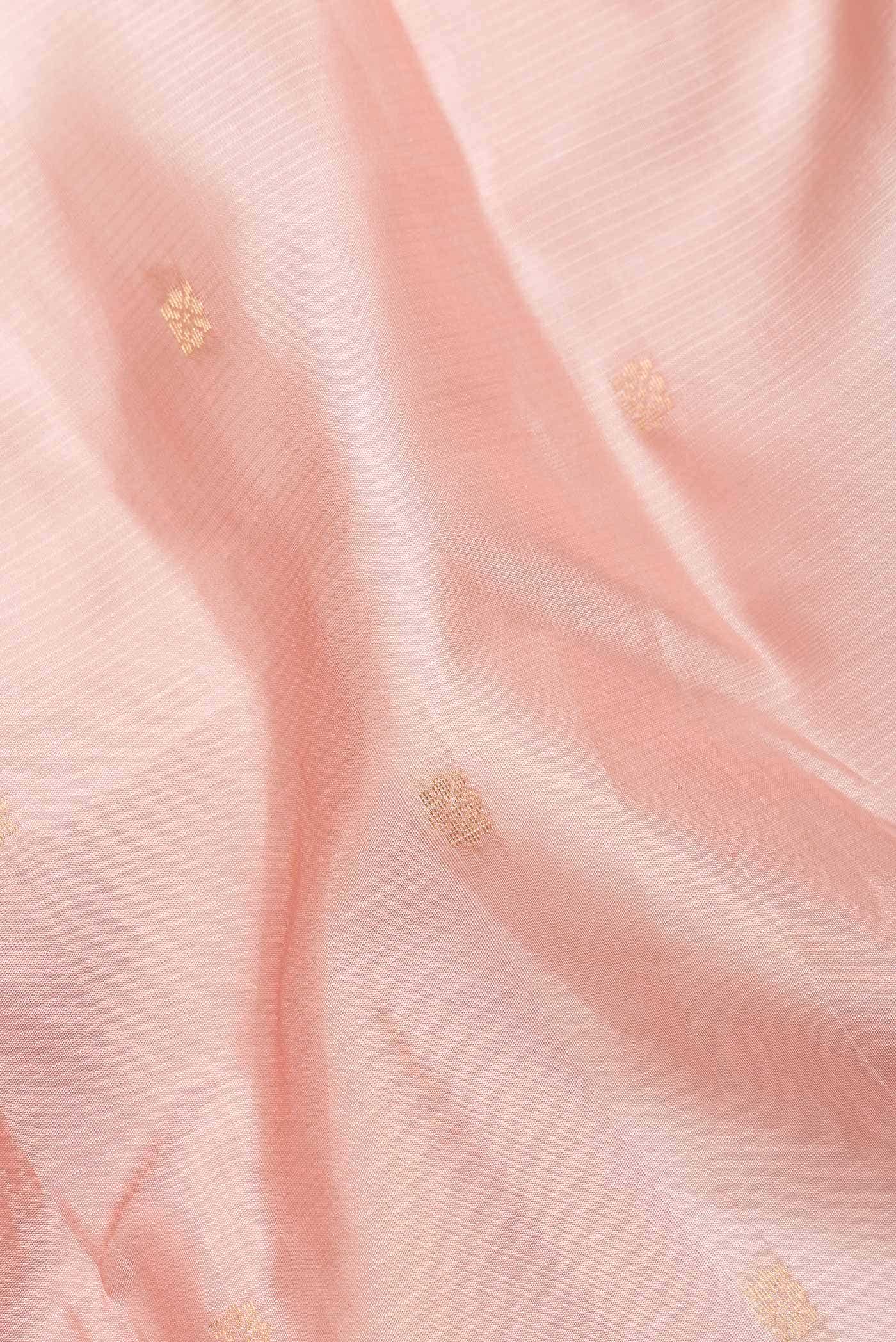 Golden Peach Kanchipuram Silk Saree