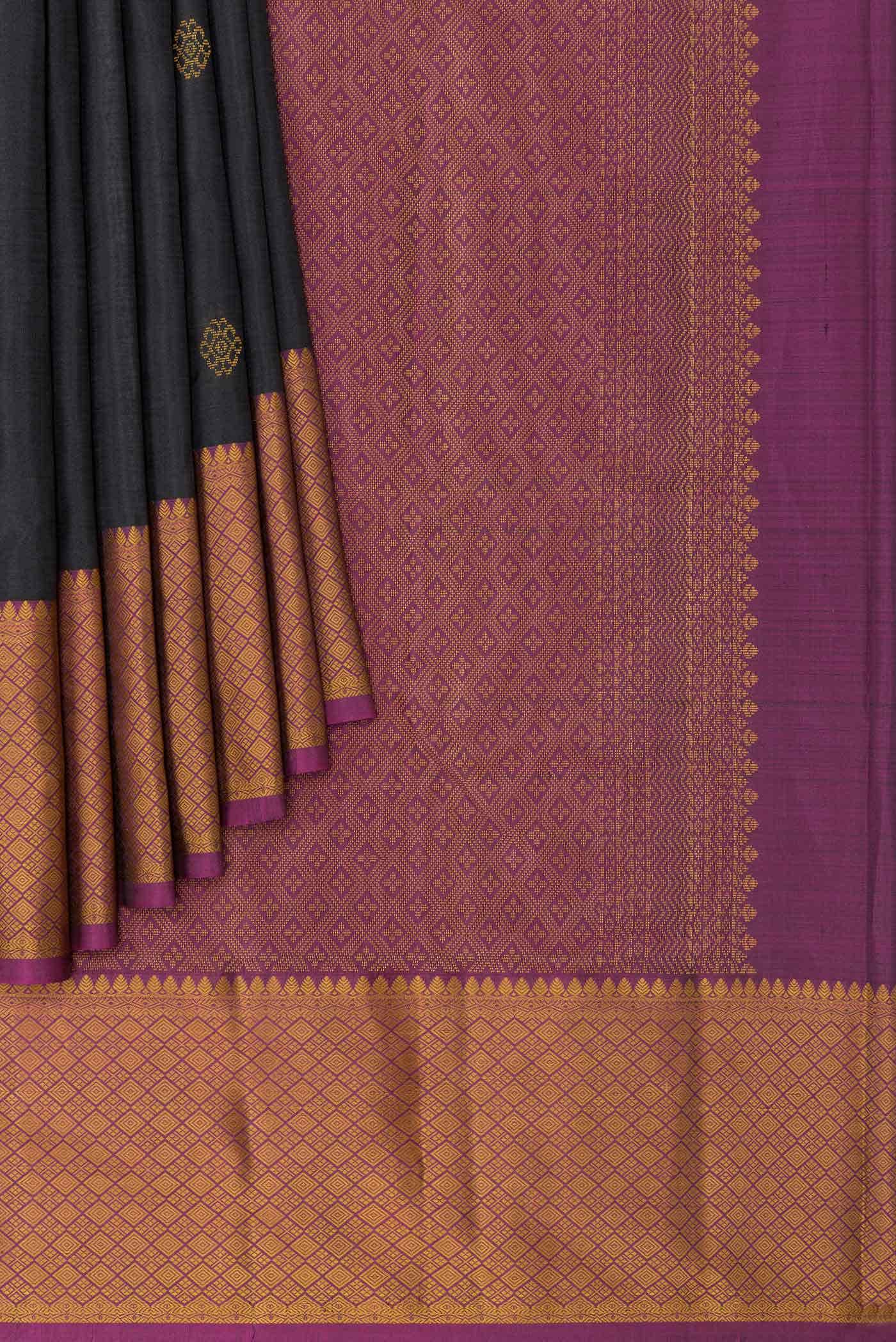 Black Kanchipuram Silk Saree