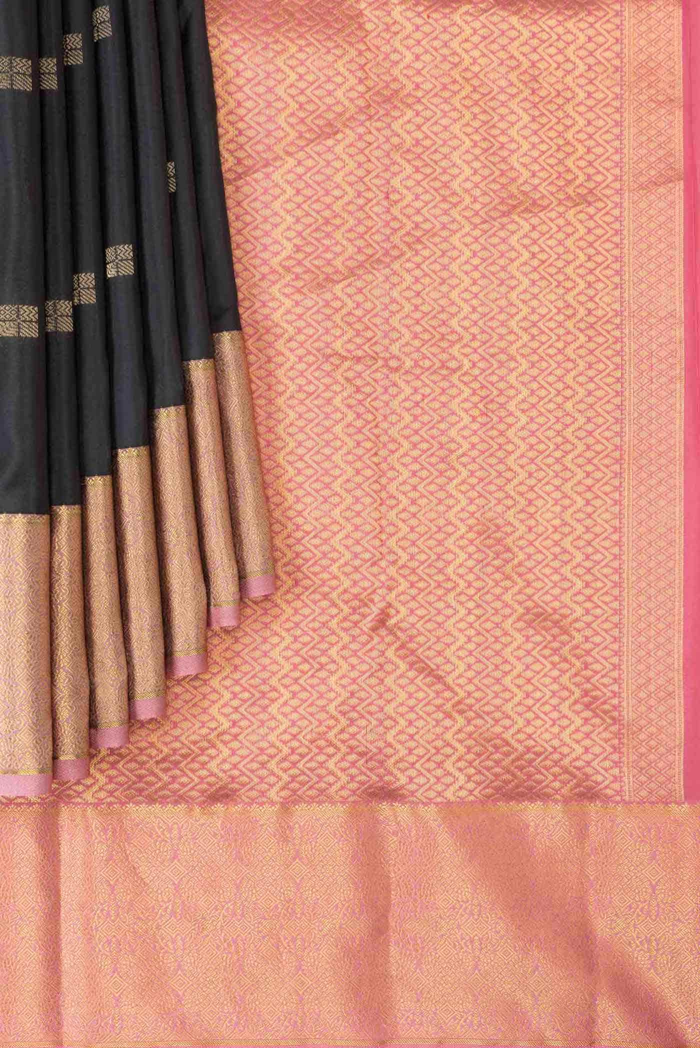 Black Kanchipuram Silk Saree