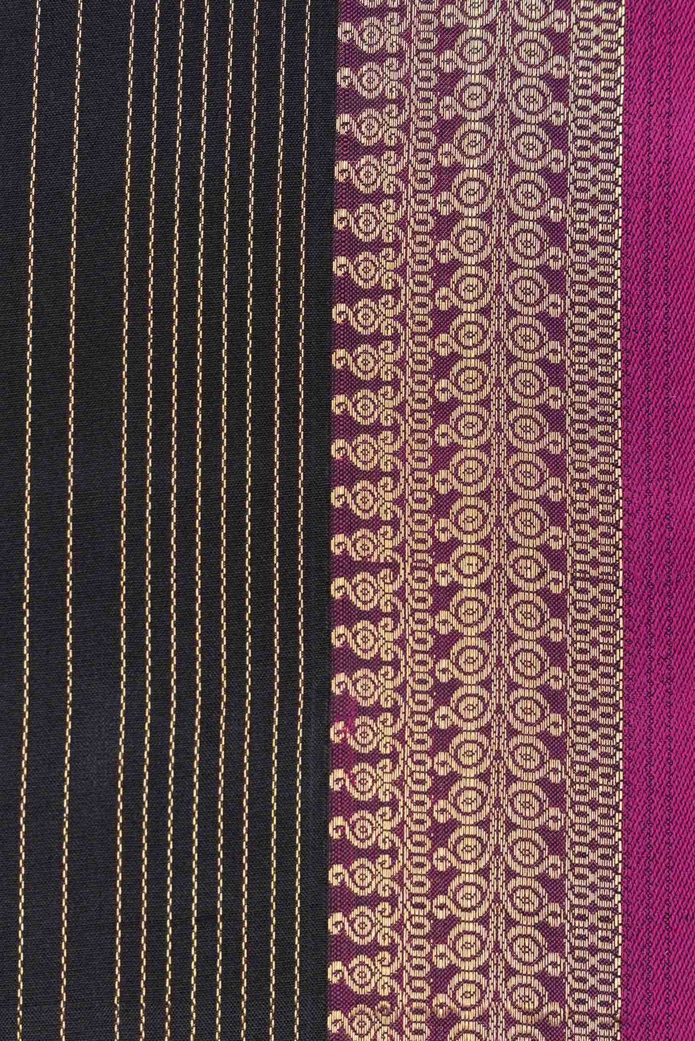 Black Dual Tone Kanchipuram Silk Saree