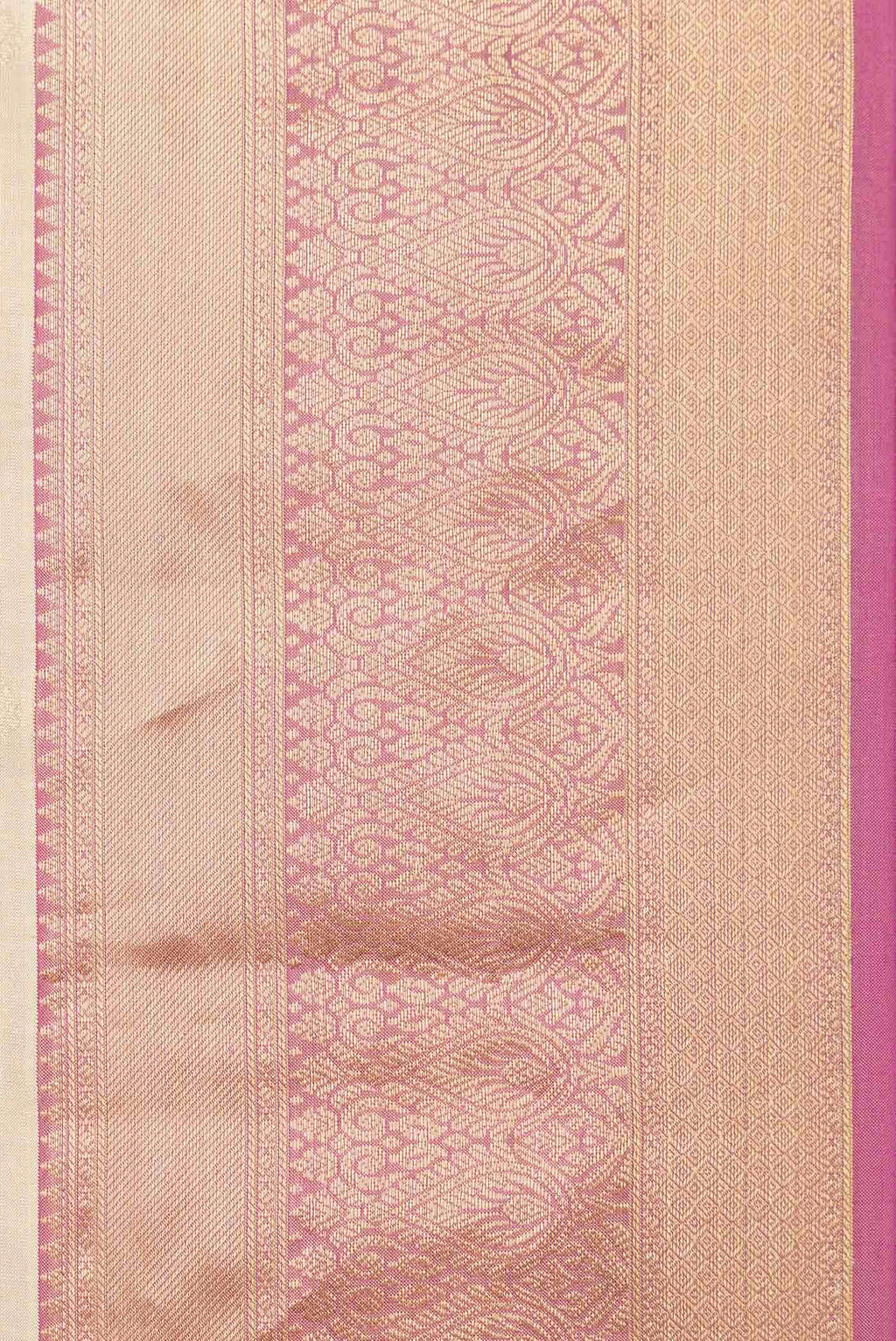 Beige Kanchipuram Silk Saree