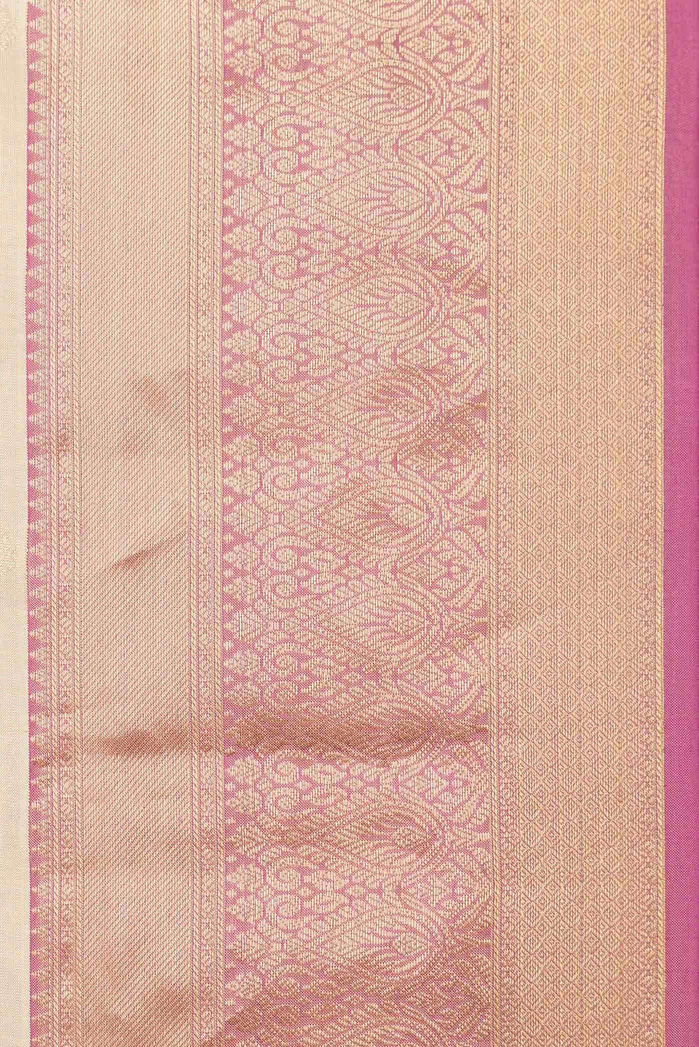 Beige Kanchipuram Silk Saree