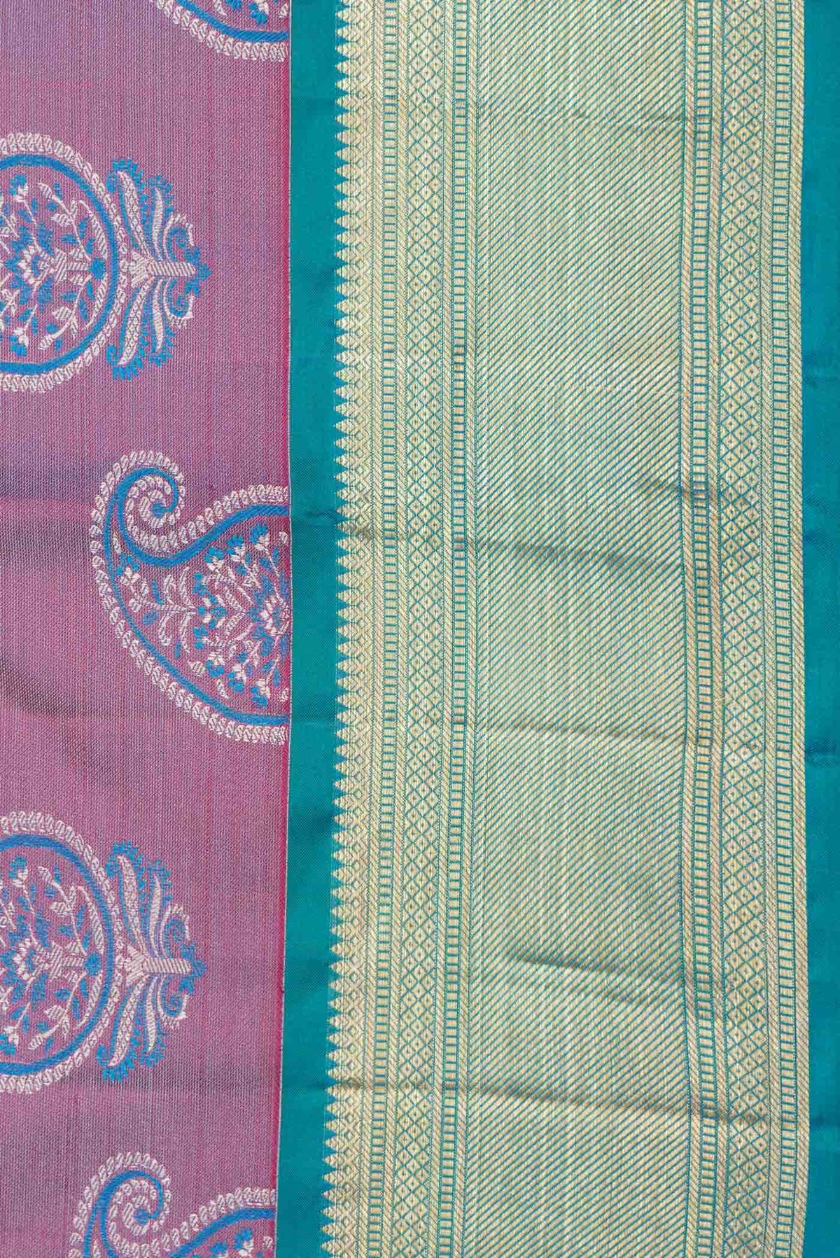 Pink Dual Tone Kanjivaram Silk Saree
