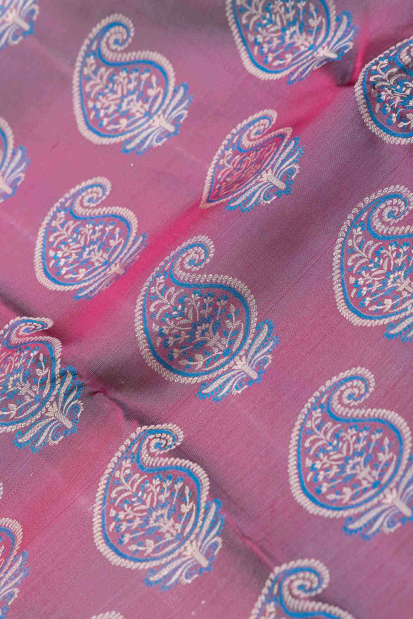 Pink Dual Tone Kanchipuram Silk Saree
