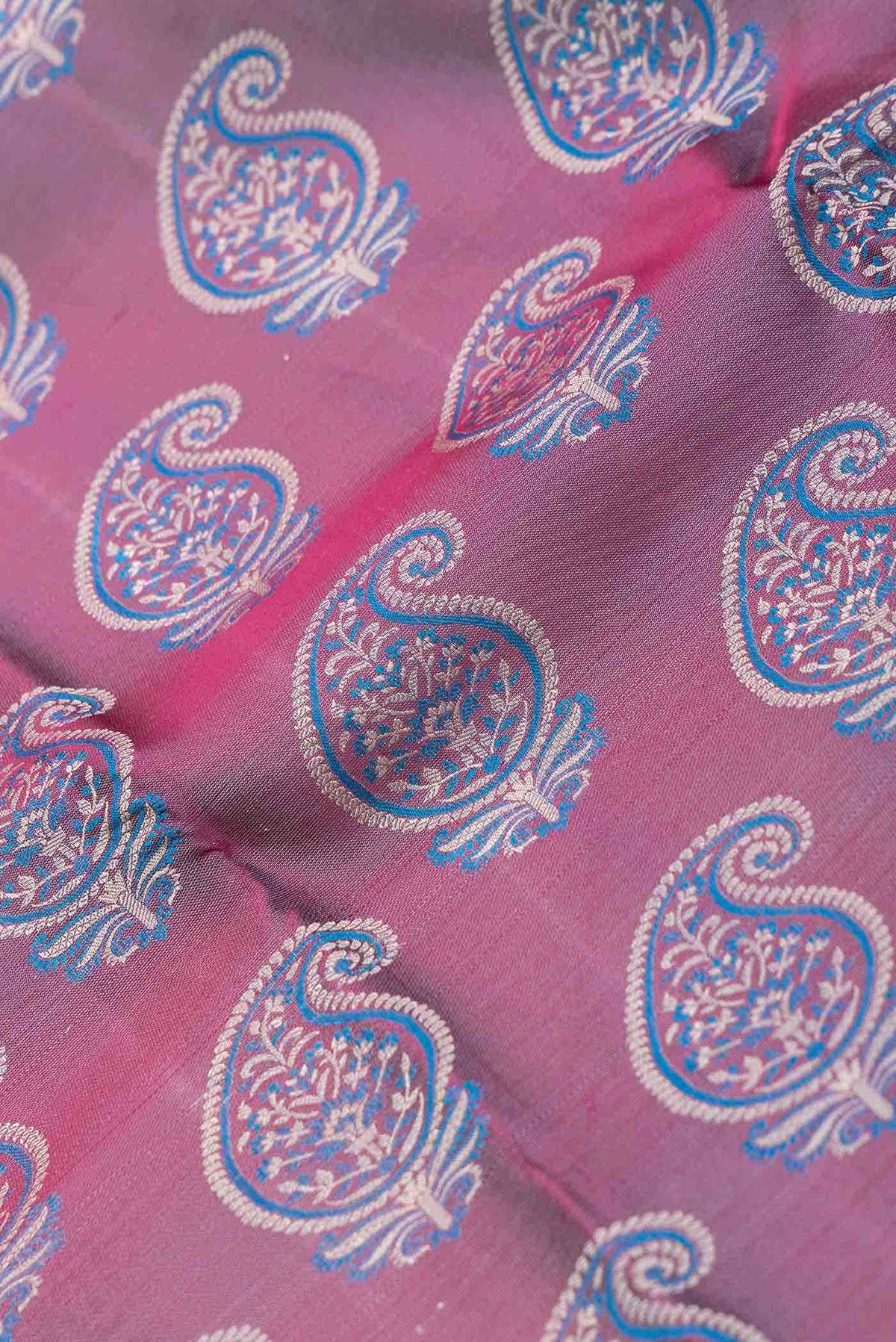 Pink Dual Tone Kanjivaram Silk Saree