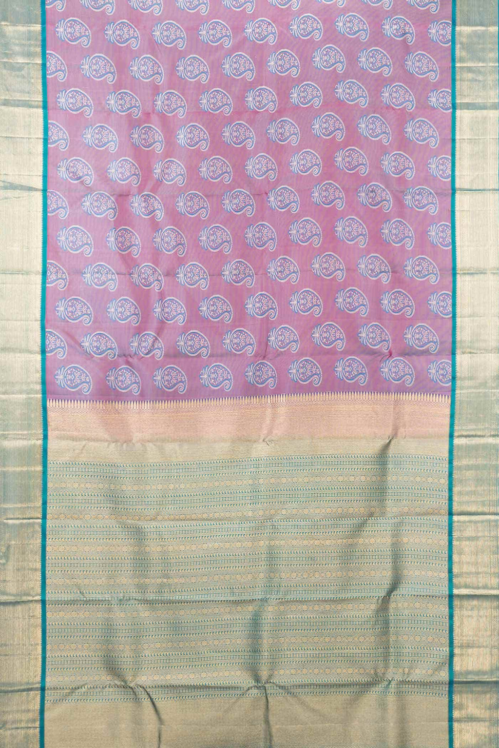 Pink Dual Tone Kanchipuram Silk Saree