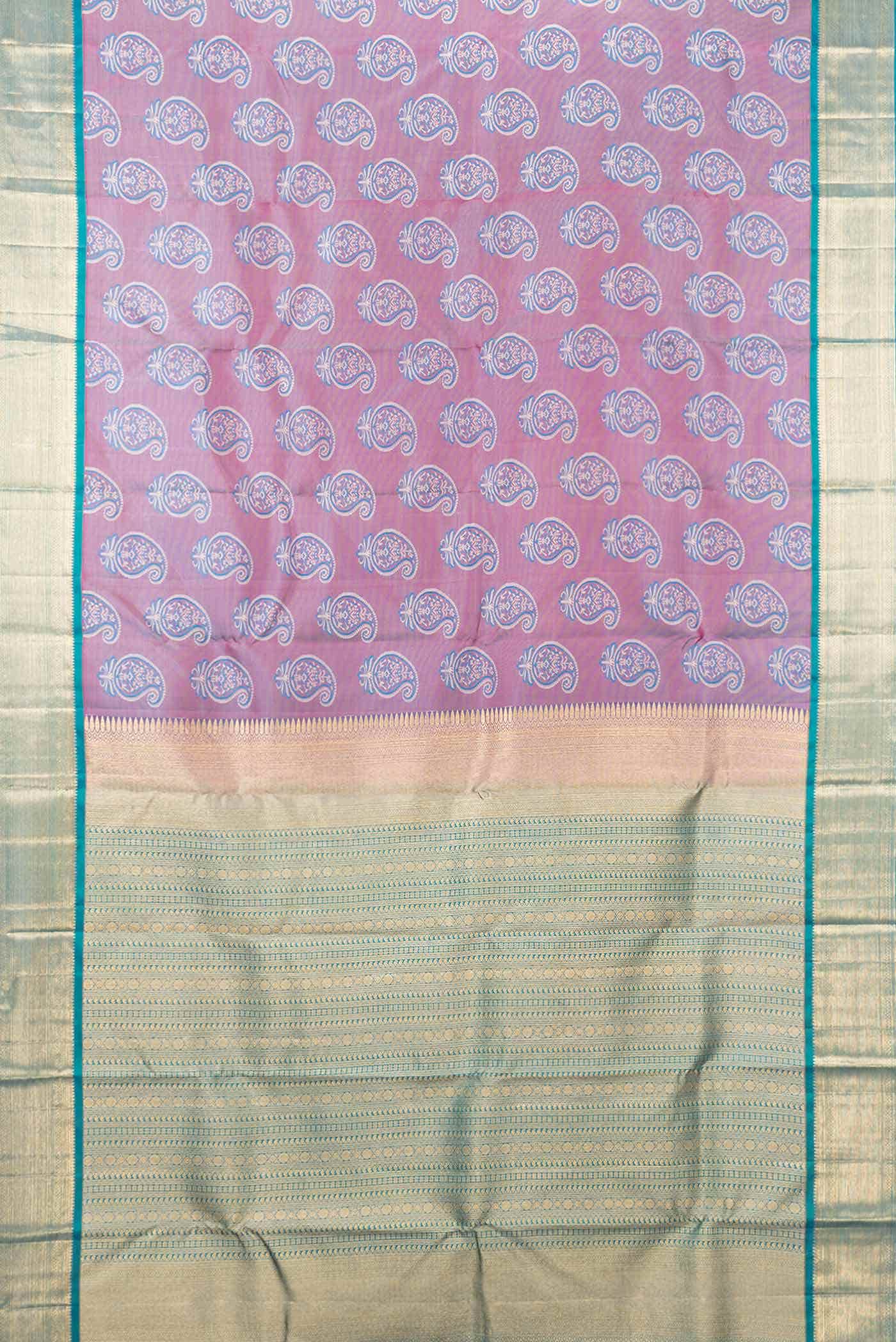 Pink Dual Tone Kanchipuram Silk Saree