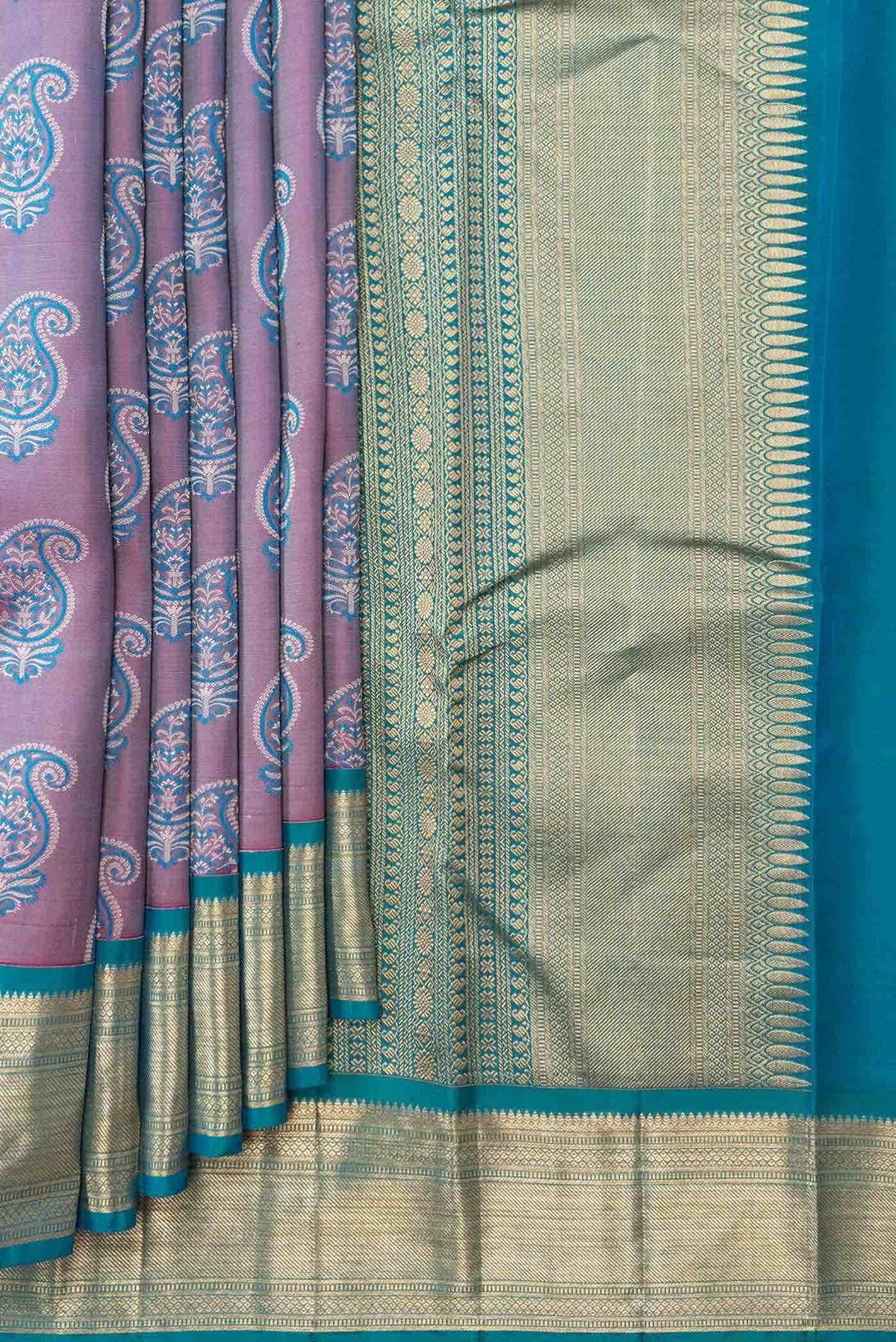 Pink Dual Tone Kanjivaram Silk Saree