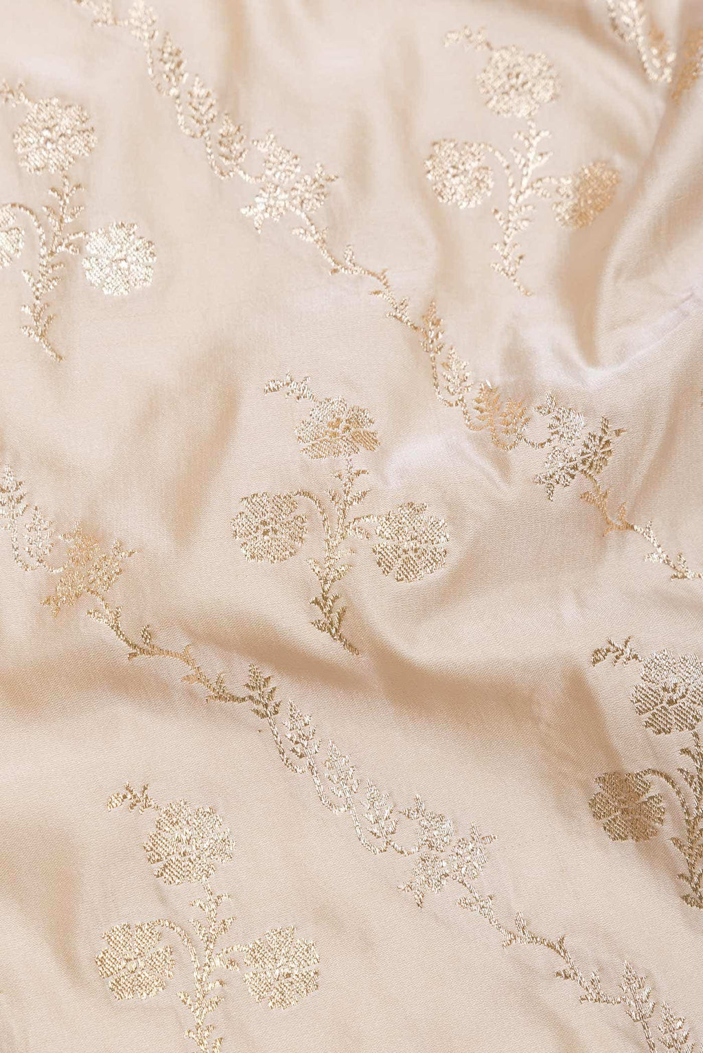 Beige Blended Banarasi Silk Saree