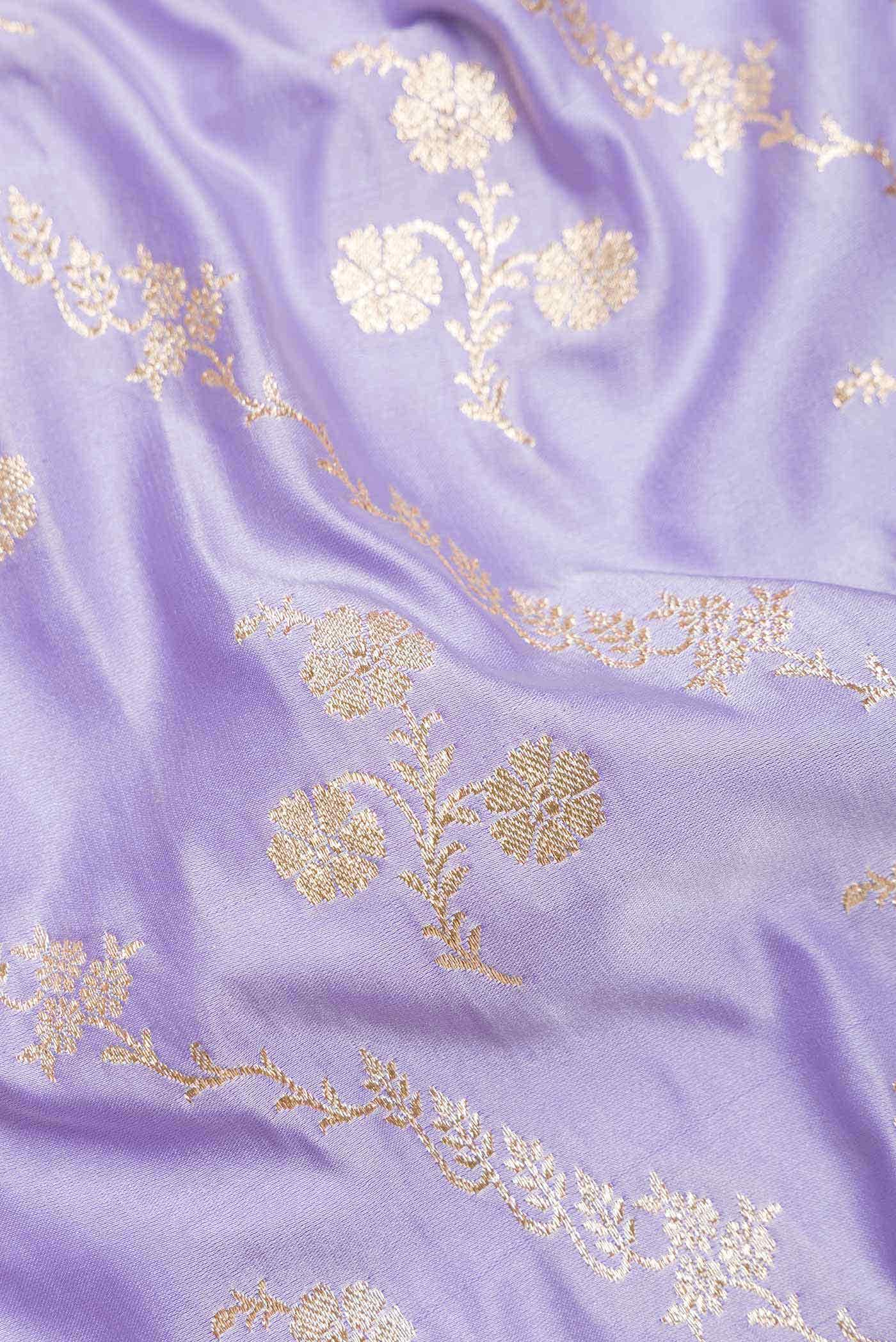 Lavender Blended Banarasi Silk Saree