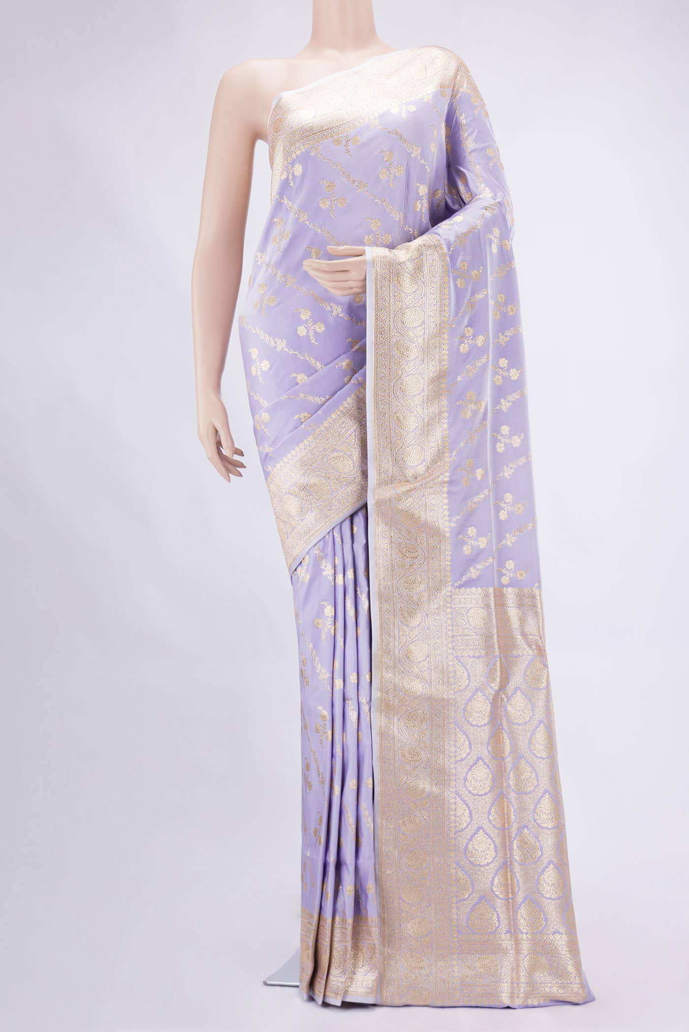 Lavender Blended Banarasi Silk Saree
