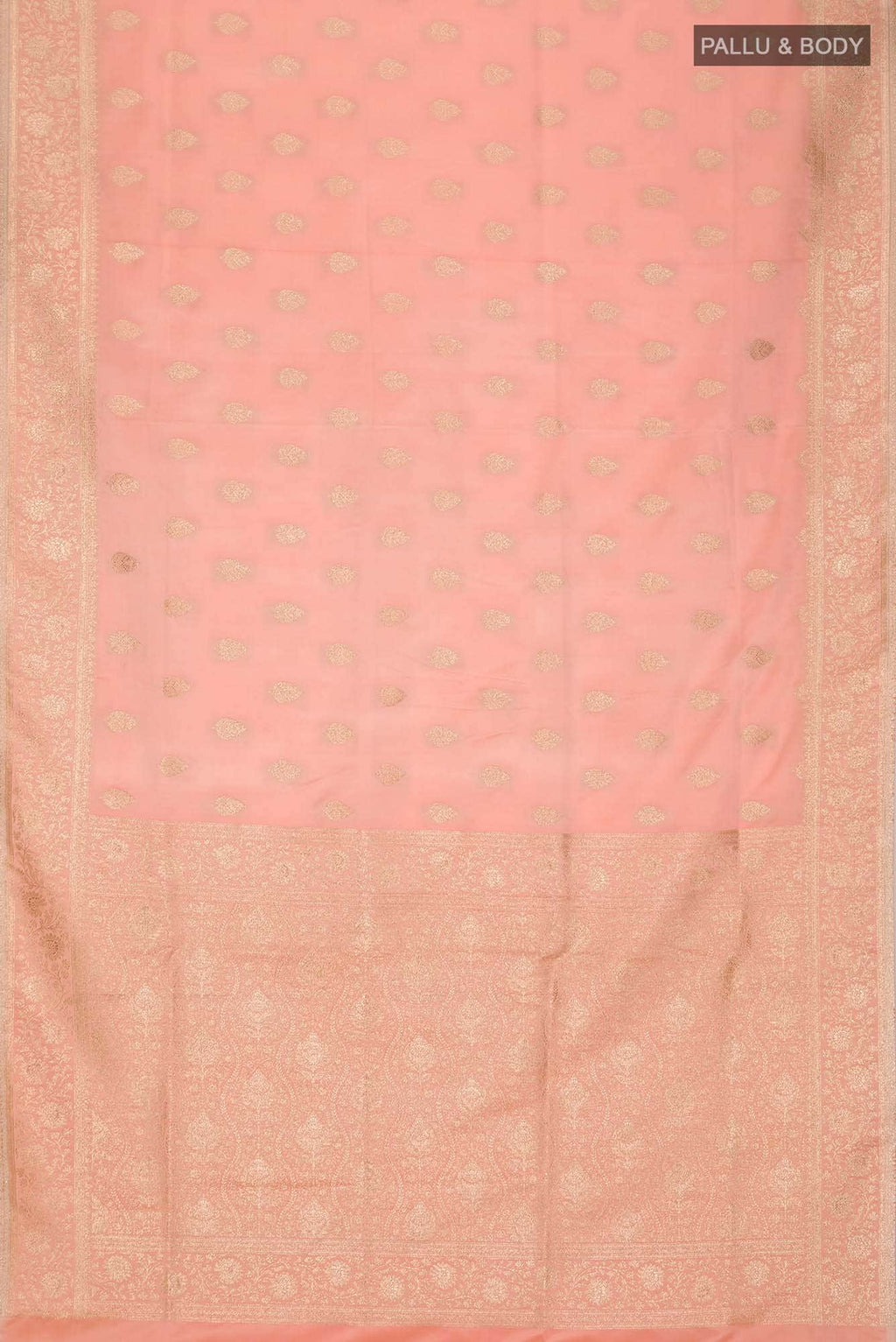 Peach Banarasi Silk Saree
