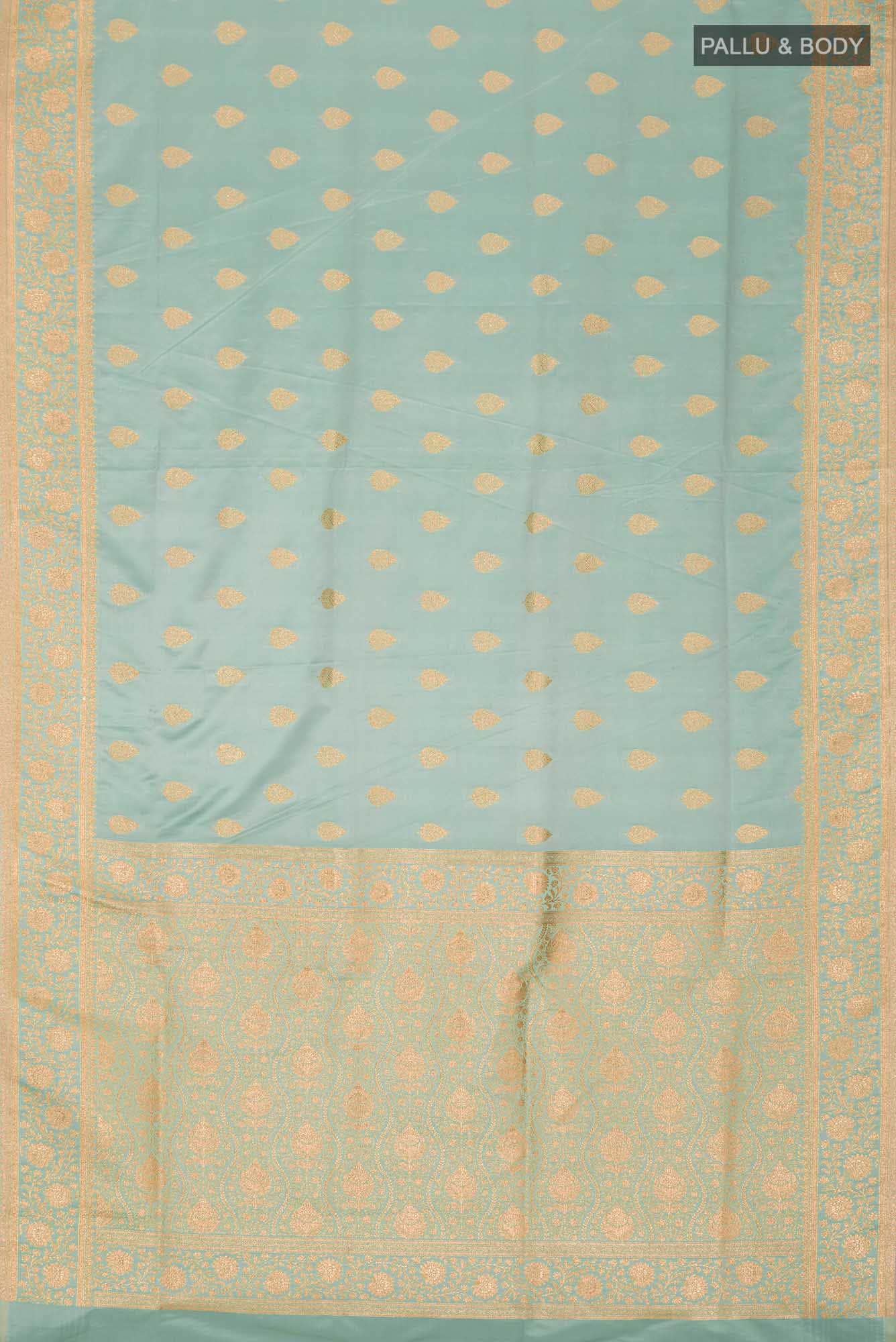 Mint Green Banarasi Silk Saree