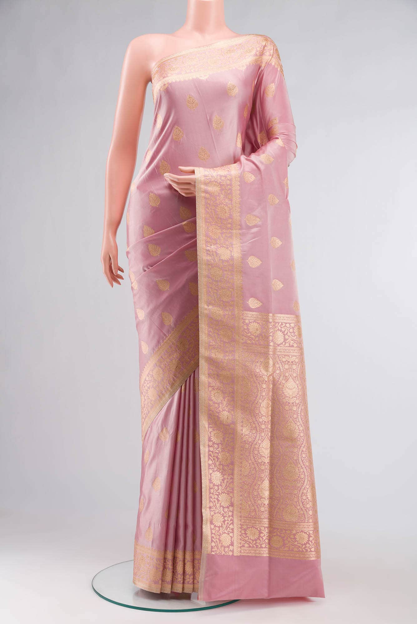 Pink Banarasi Silk Saree