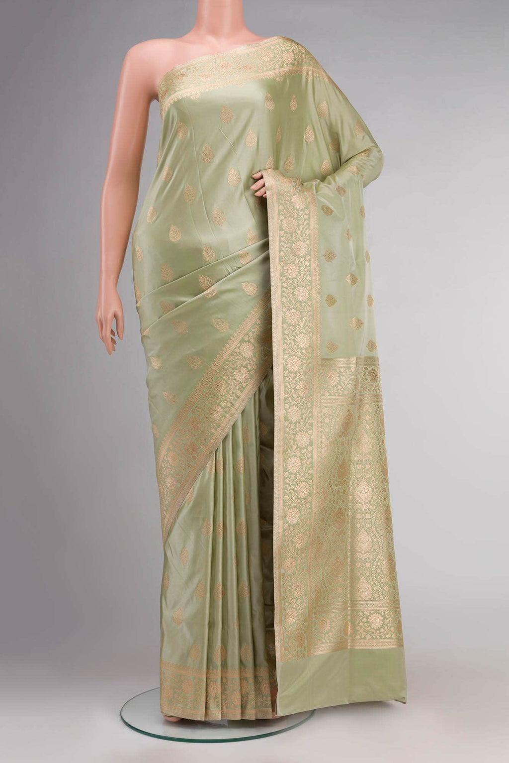 Green Banarasi Silk Saree