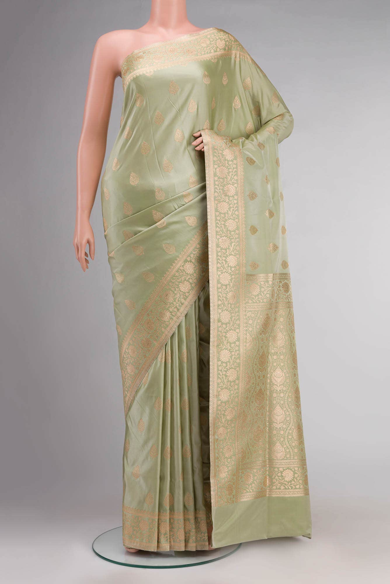 Green Banarasi Silk Saree
