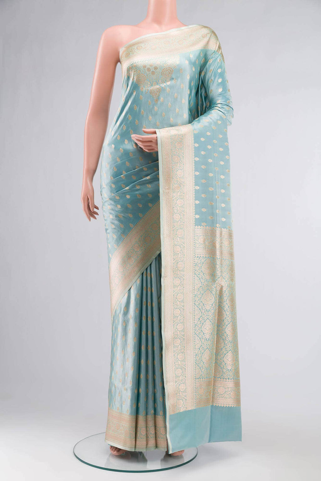 Blue Banarasi Silk Saree