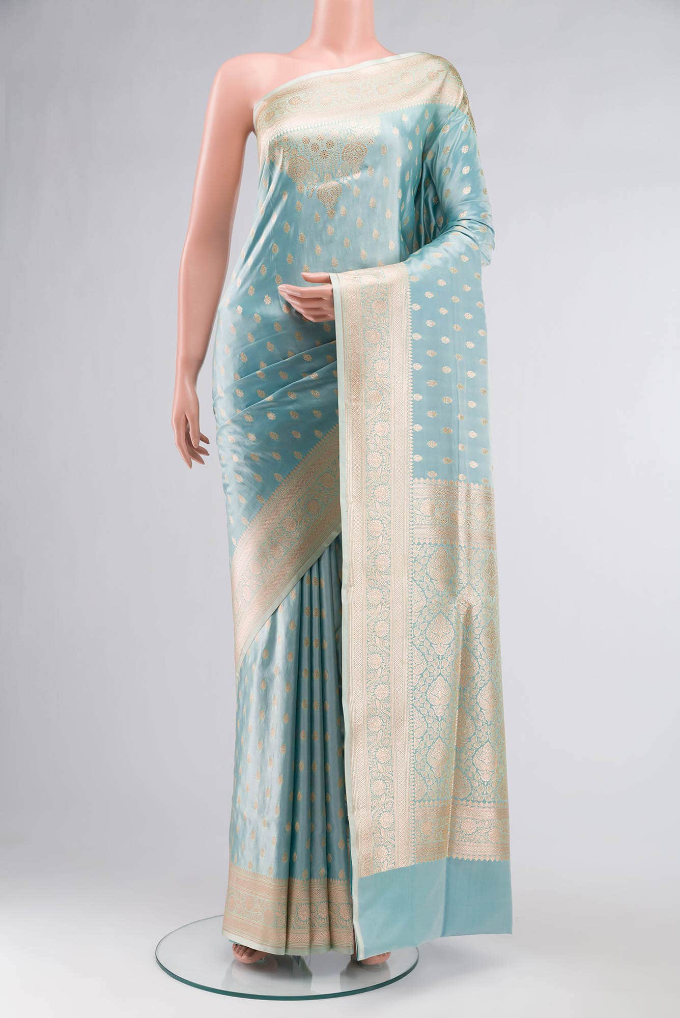 Blue Banarasi Silk Saree