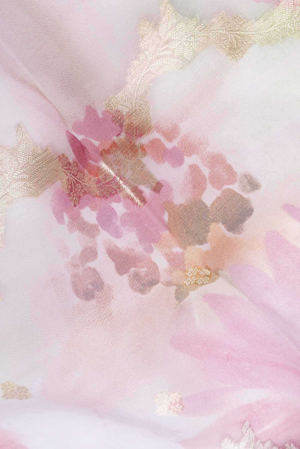 Lavender Dual Tone Organza Silk Saree