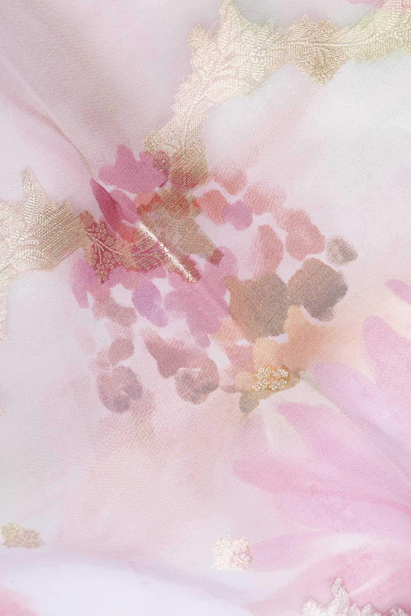Lavender Dual Tone Organza Silk Saree