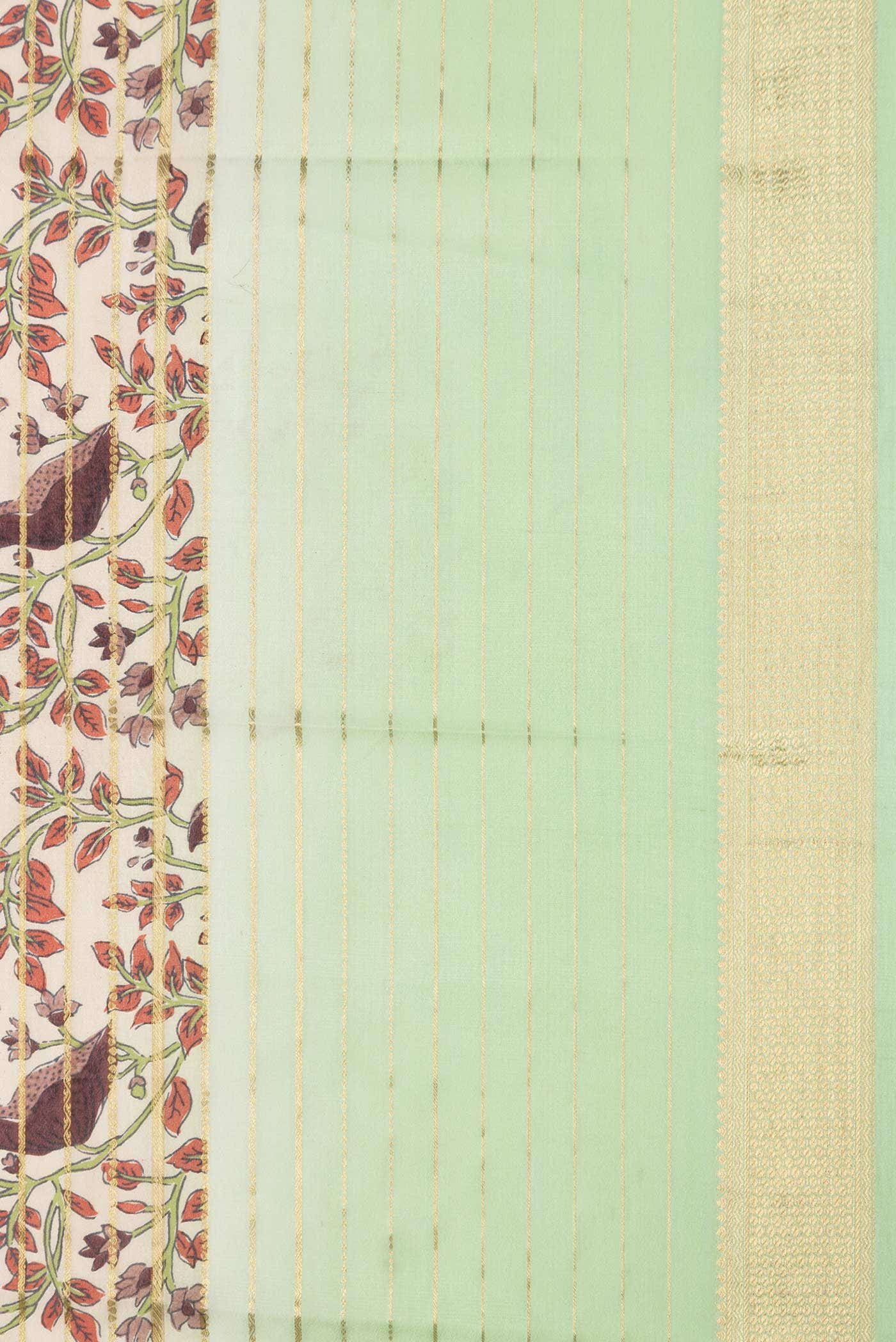 Beige Dual Tone Mysore Crepe Saree