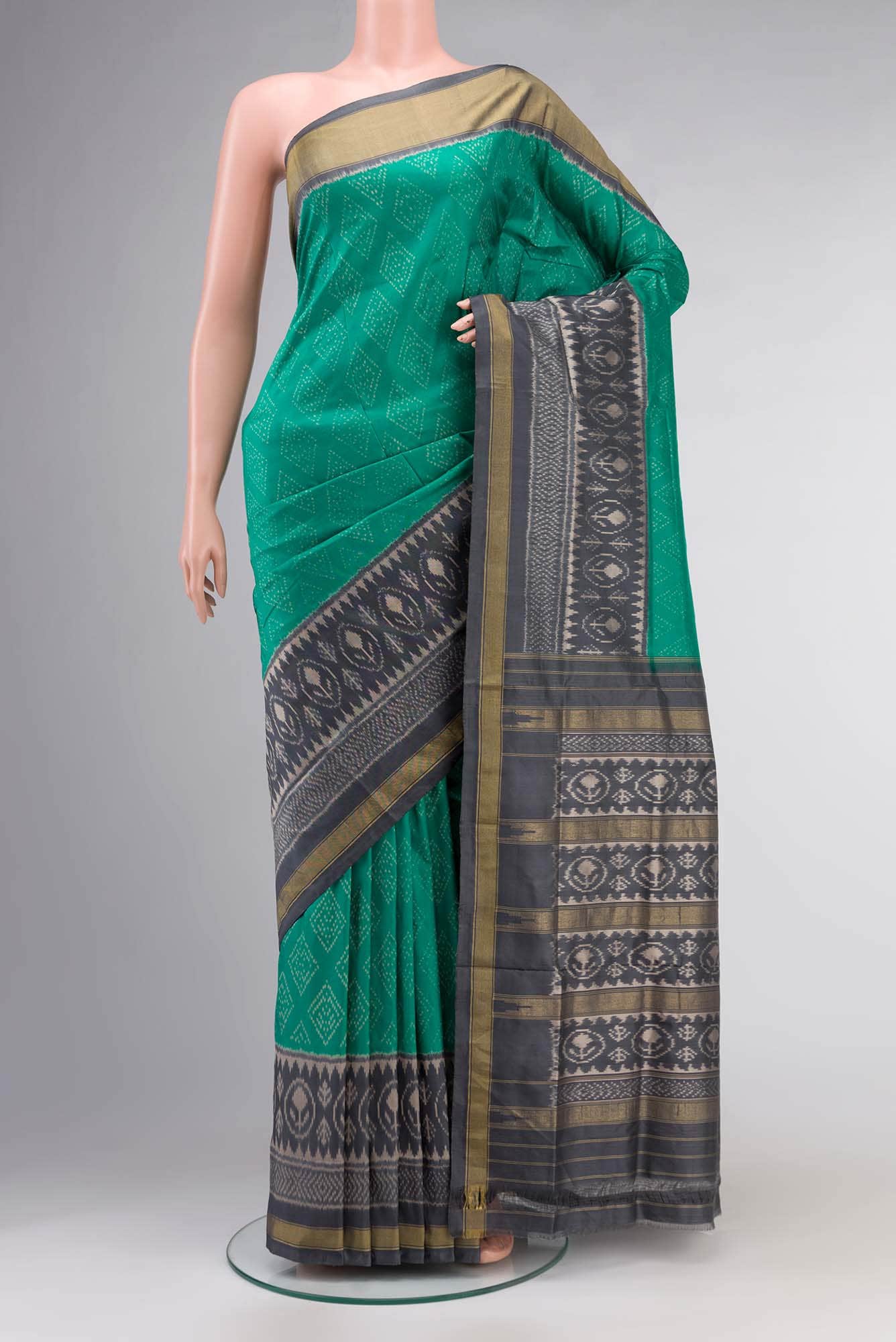 Green Pochampally Silk Saree