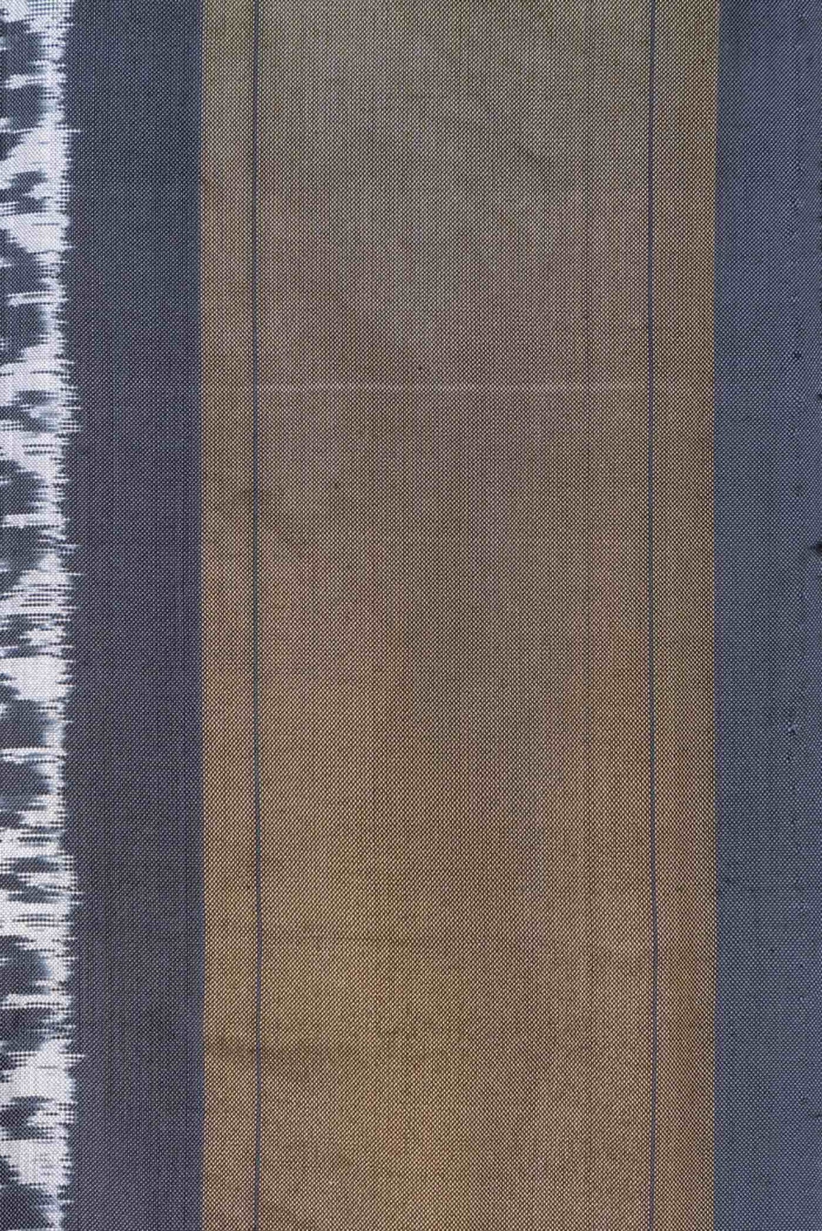 Grey Dual Tone Double Ikat Saree