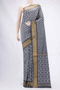 Grey Dual Tone Double Ikat Saree