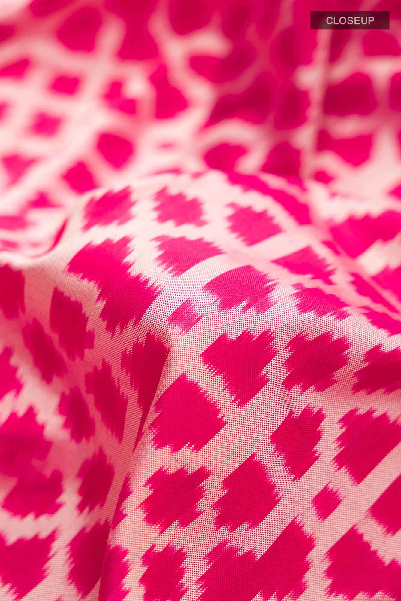 Pink Pochampally Silk Saree