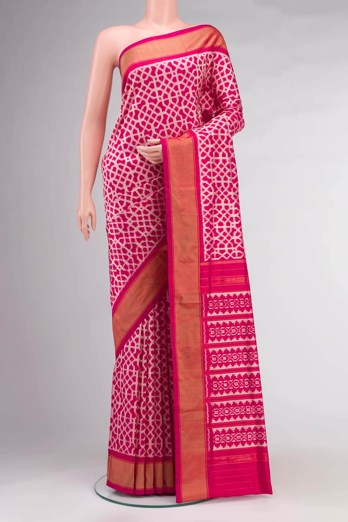 Pink Pochampally Silk Saree
