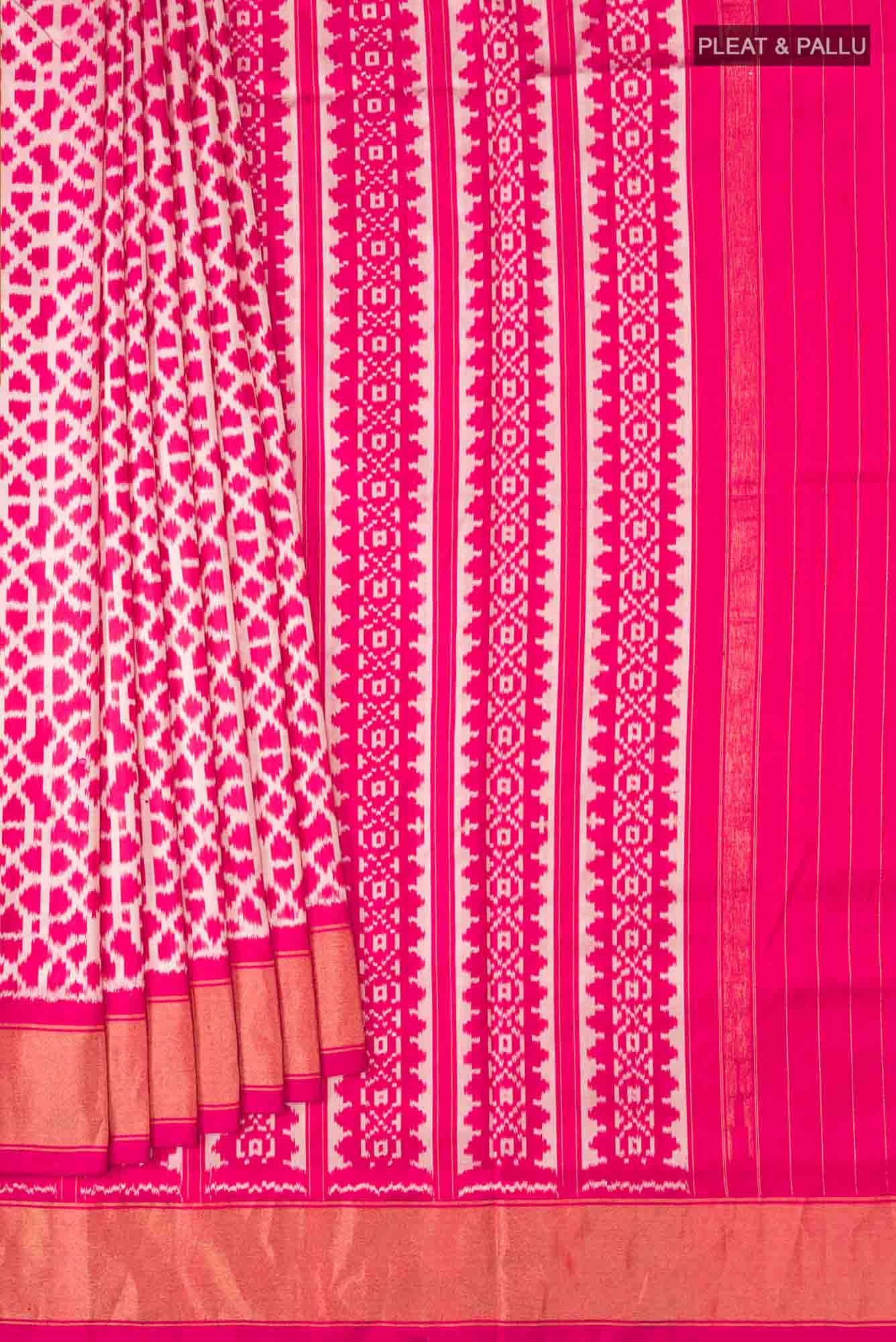 Pink Pochampally Silk Saree