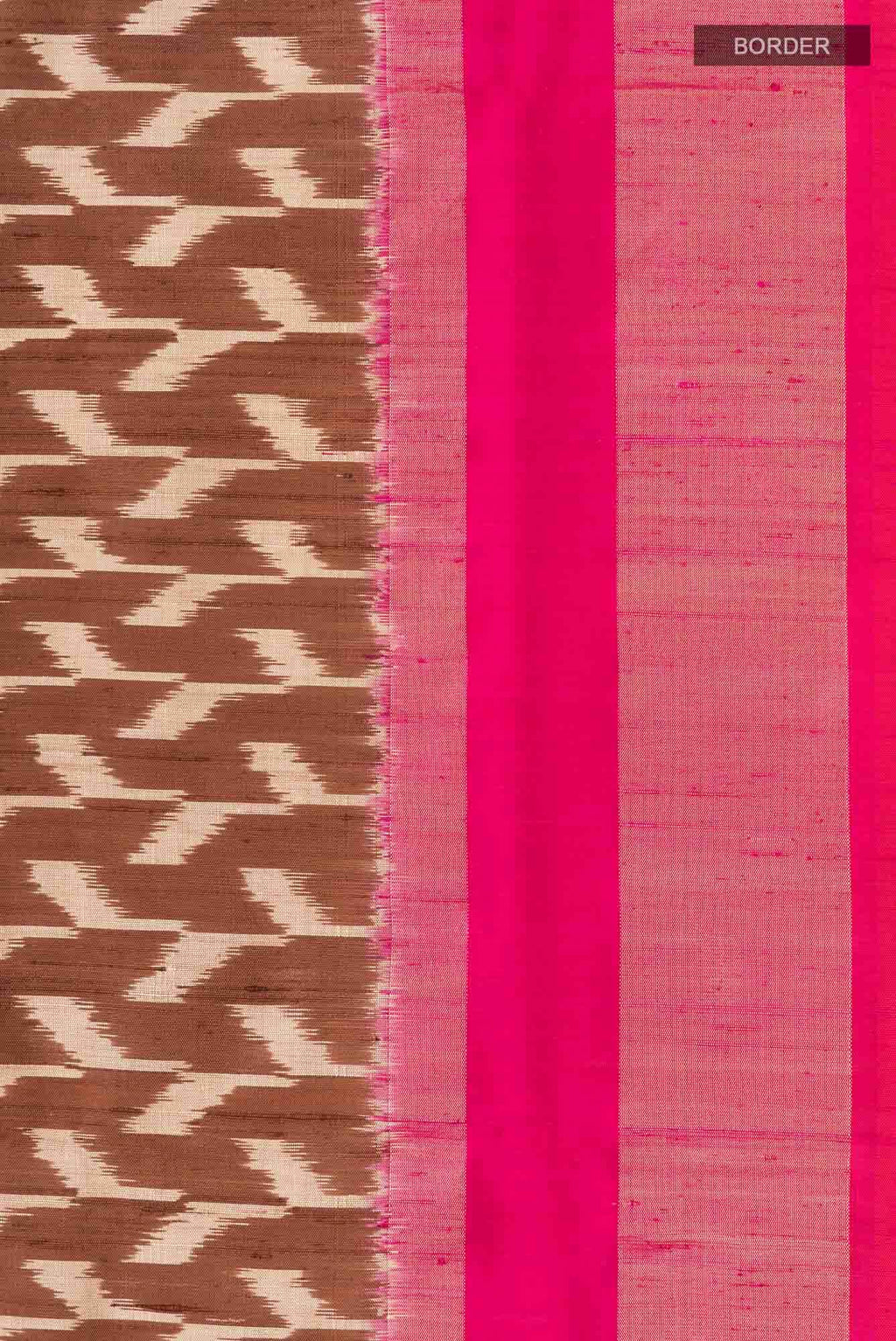 Brown Pochampally Silk Saree