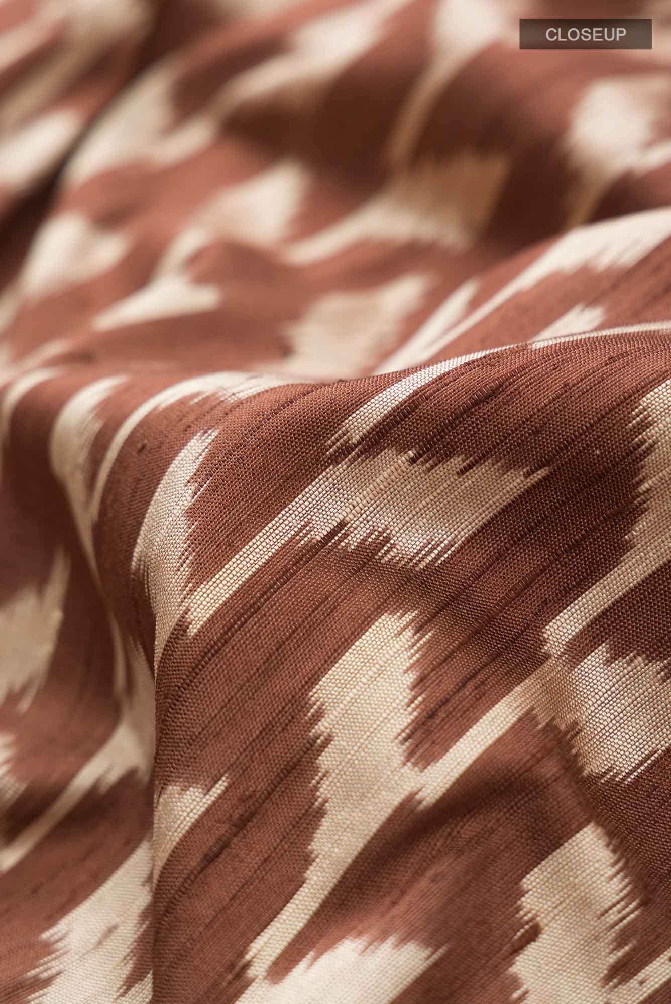 Brown Pochampally Silk Saree