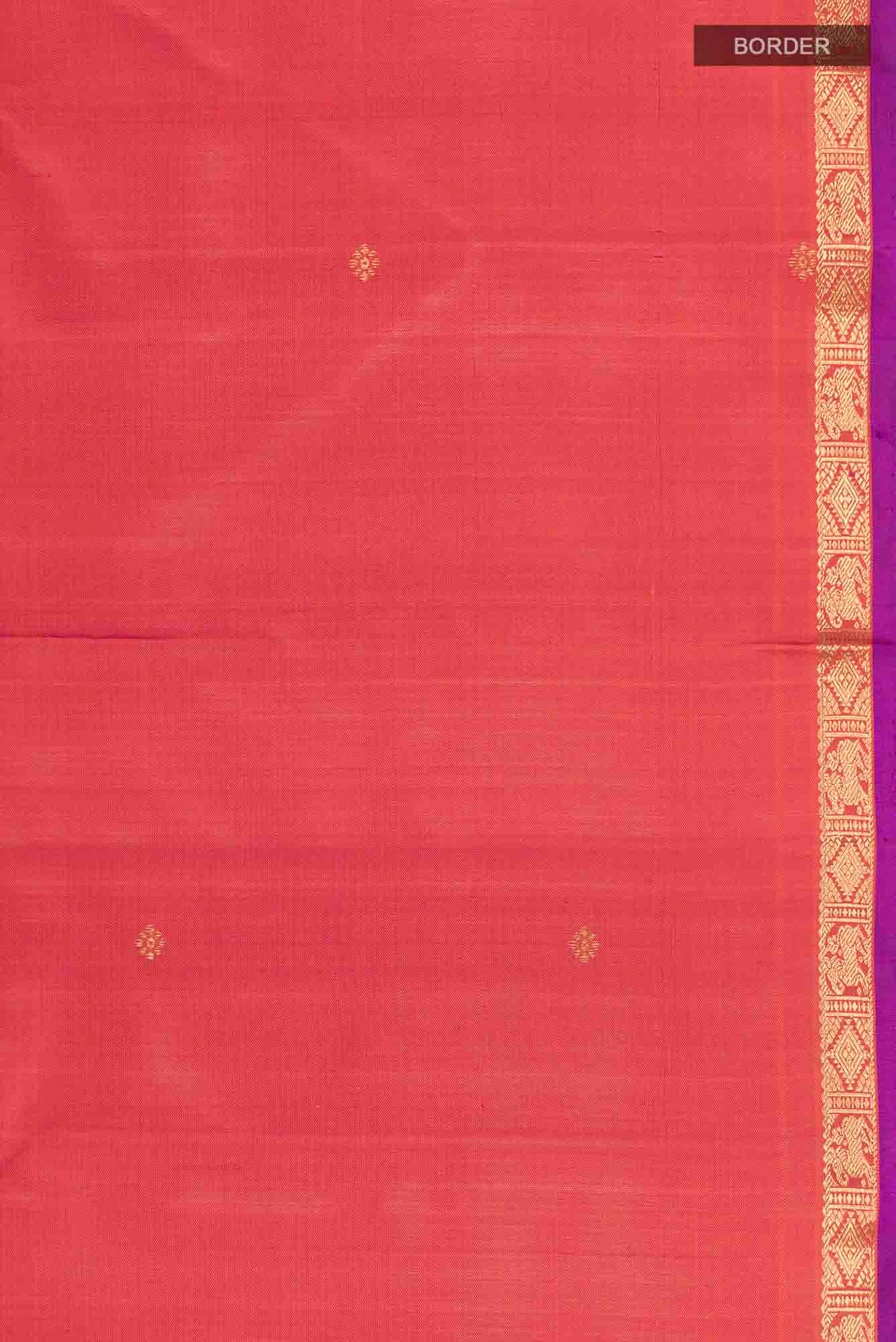 Orange Kanchipuram Silk Saree