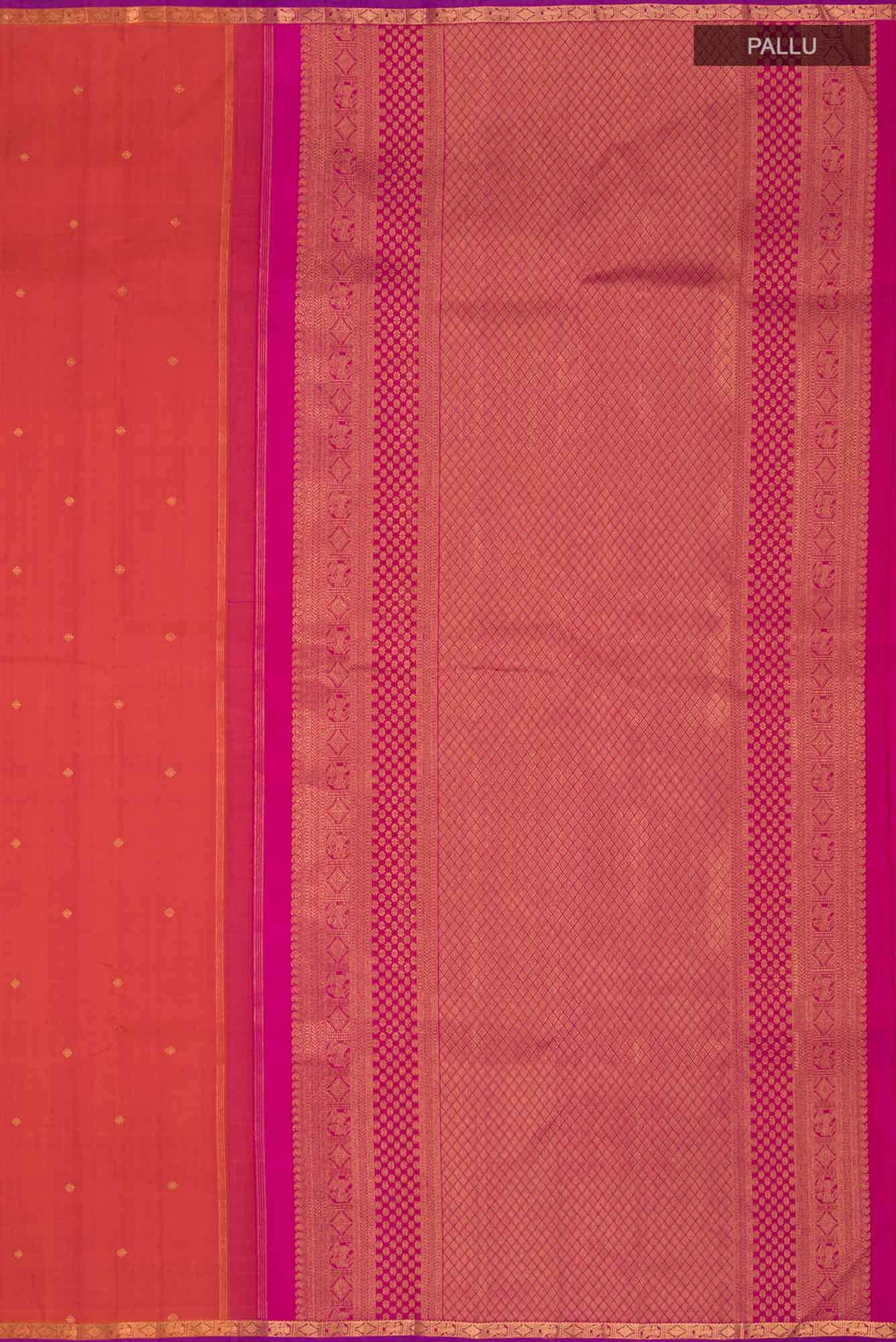 Orange Kanchipuram Silk Saree