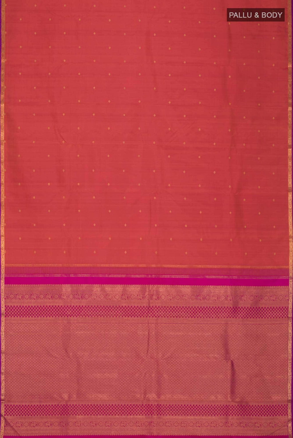 Orange Kanchipuram Silk Saree