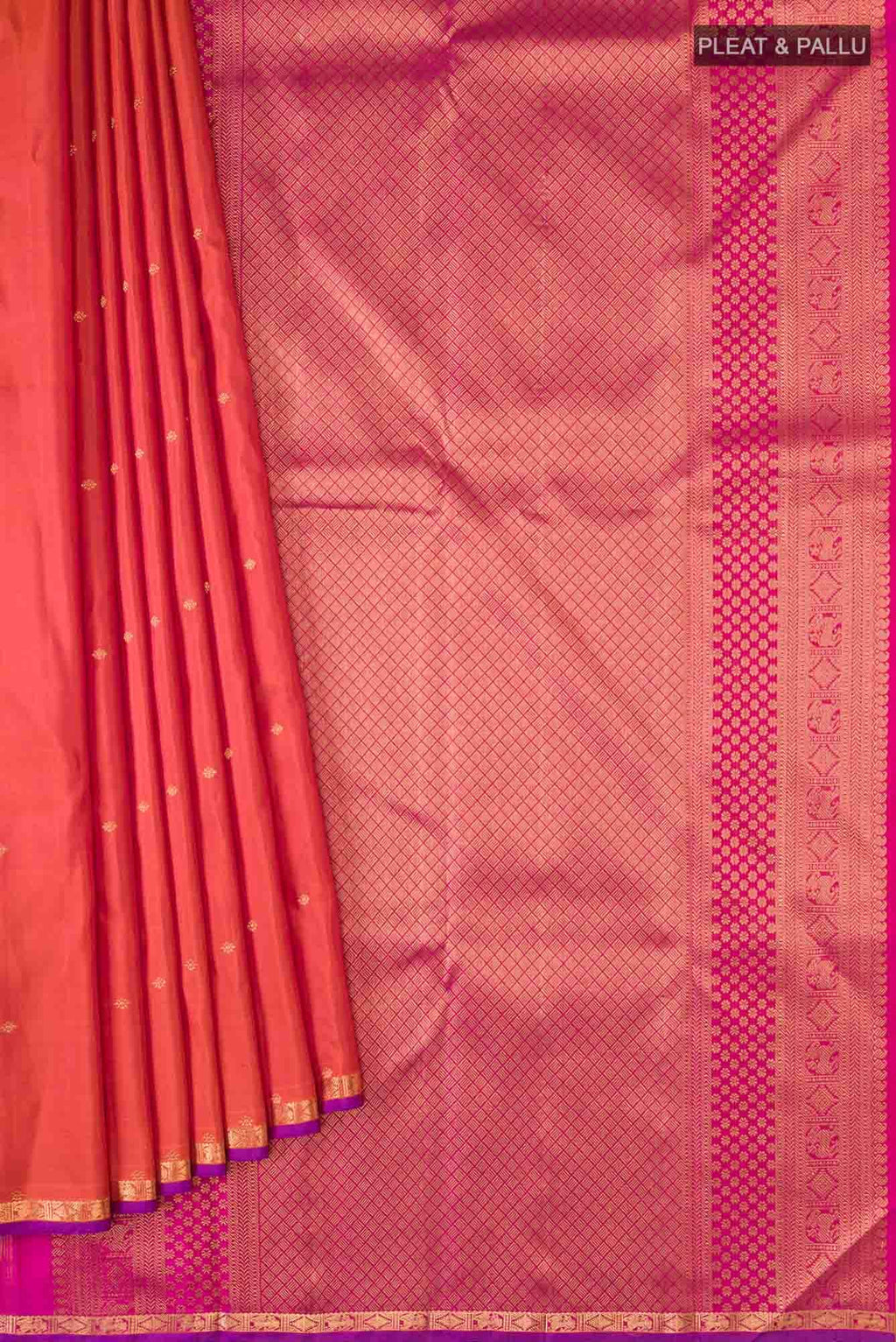 Orange Kanchipuram Silk Saree