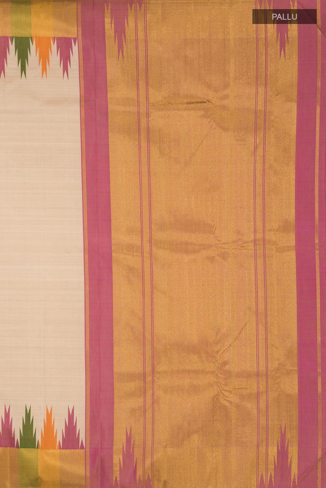 Beige Kanchipuram Silk Saree