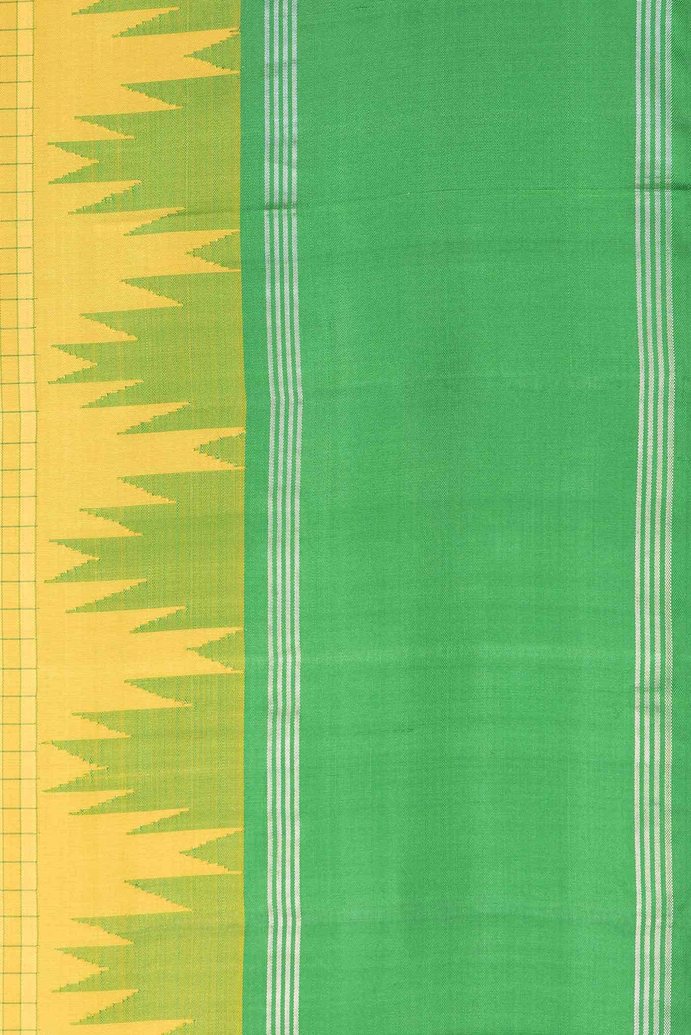 Yellow Kanchipuram Silk Saree