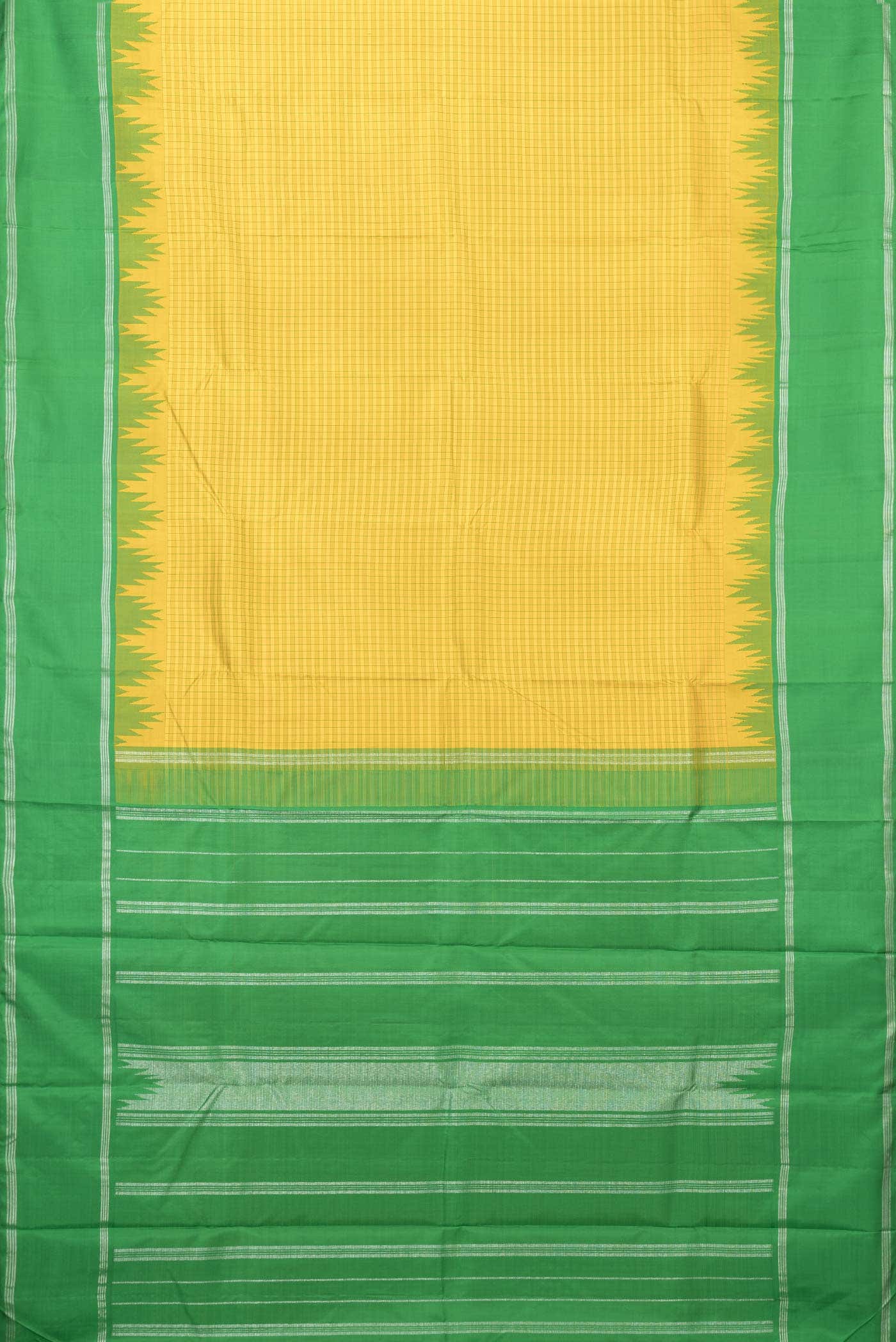 Yellow Kanchipuram Silk Saree