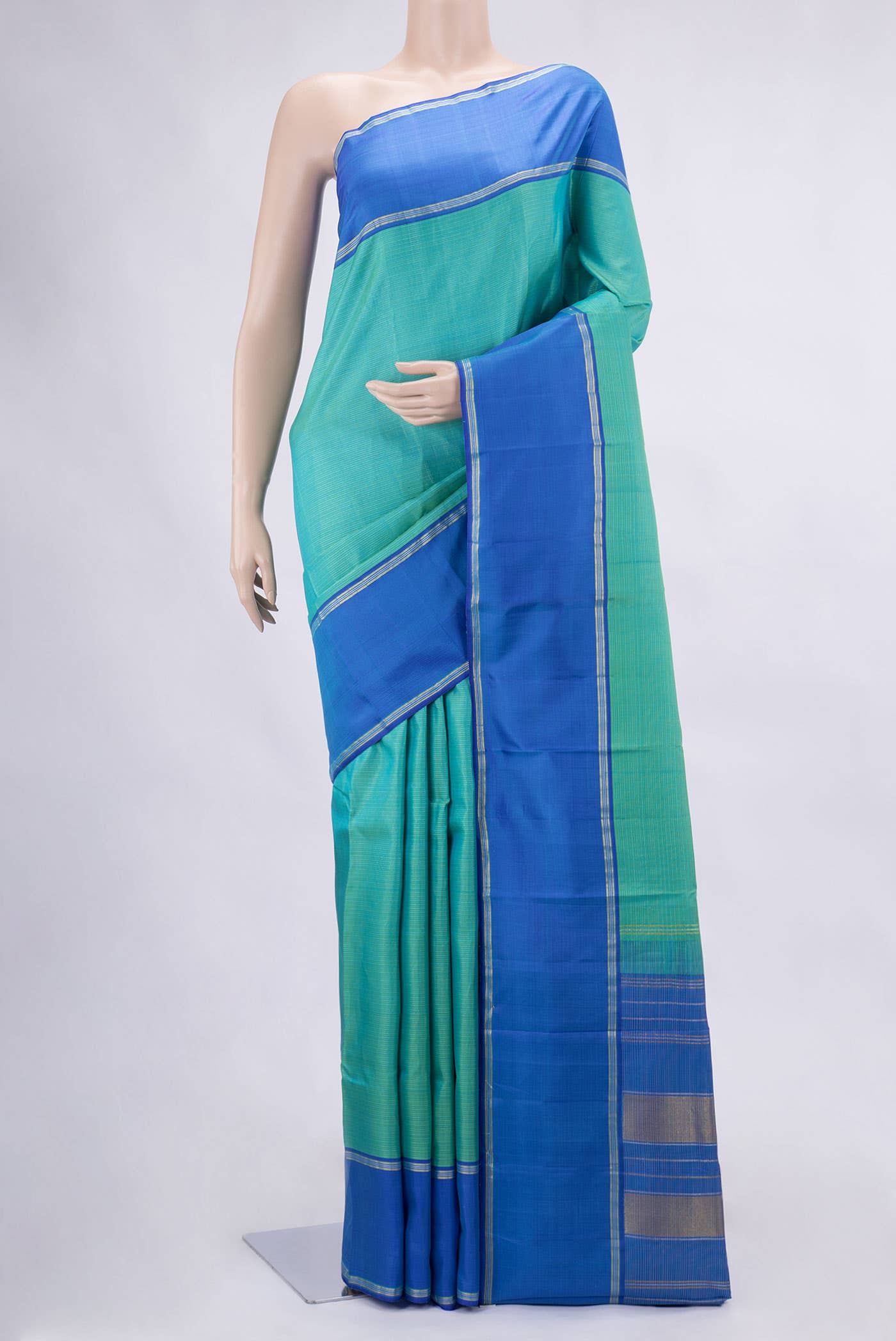 Green Dual Tone Kanchipuram Silk Saree
