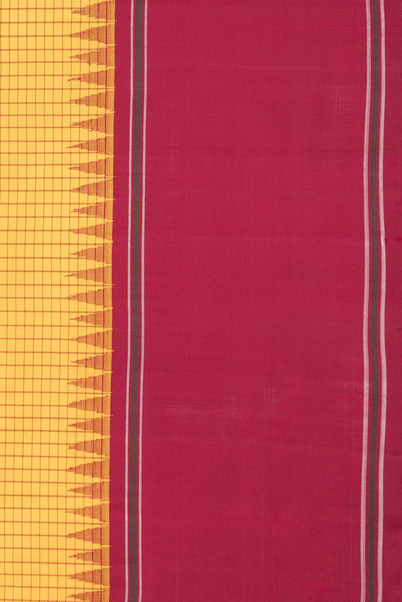 Yellow Dual Tone Kanchipuram Silk Saree