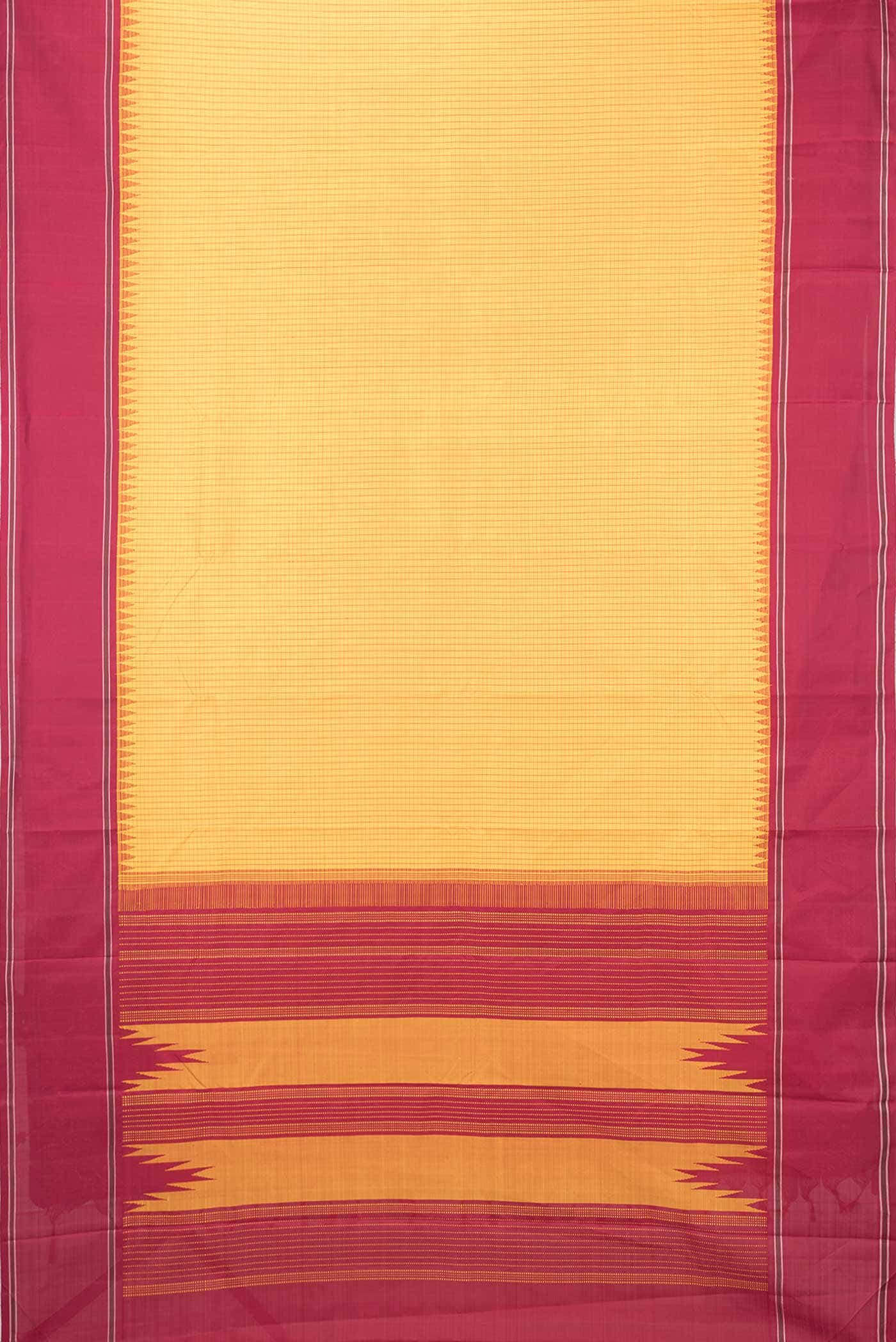 Yellow Dual Tone Kanchipuram Silk Saree