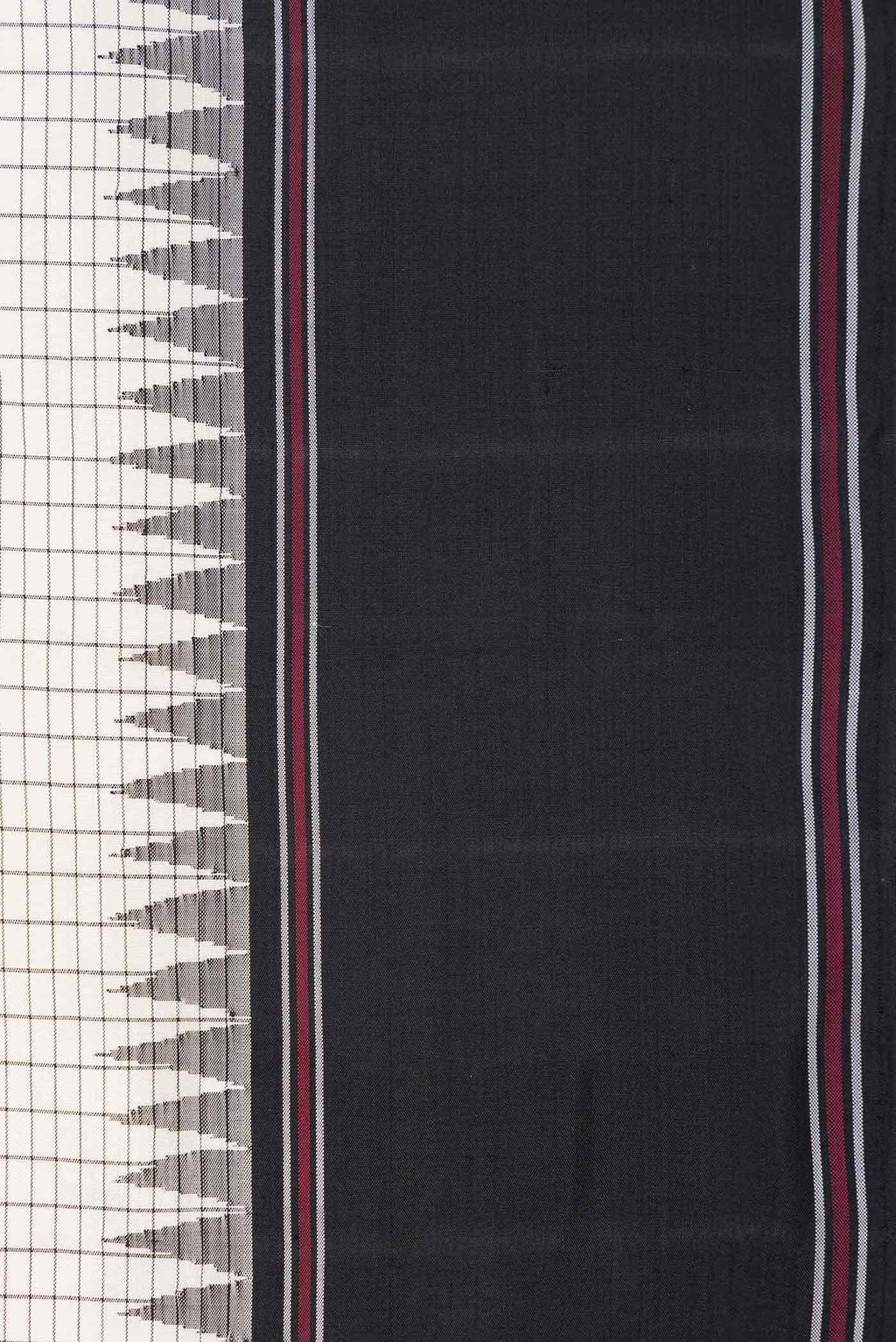 Off White Dual Tone Kanchipuram Silk Saree