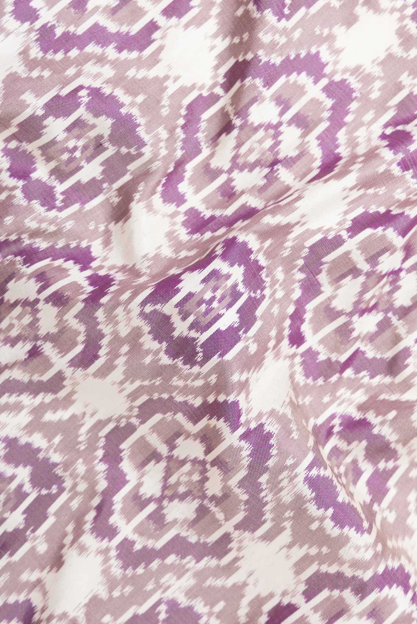 Beige Double Ikat Saree