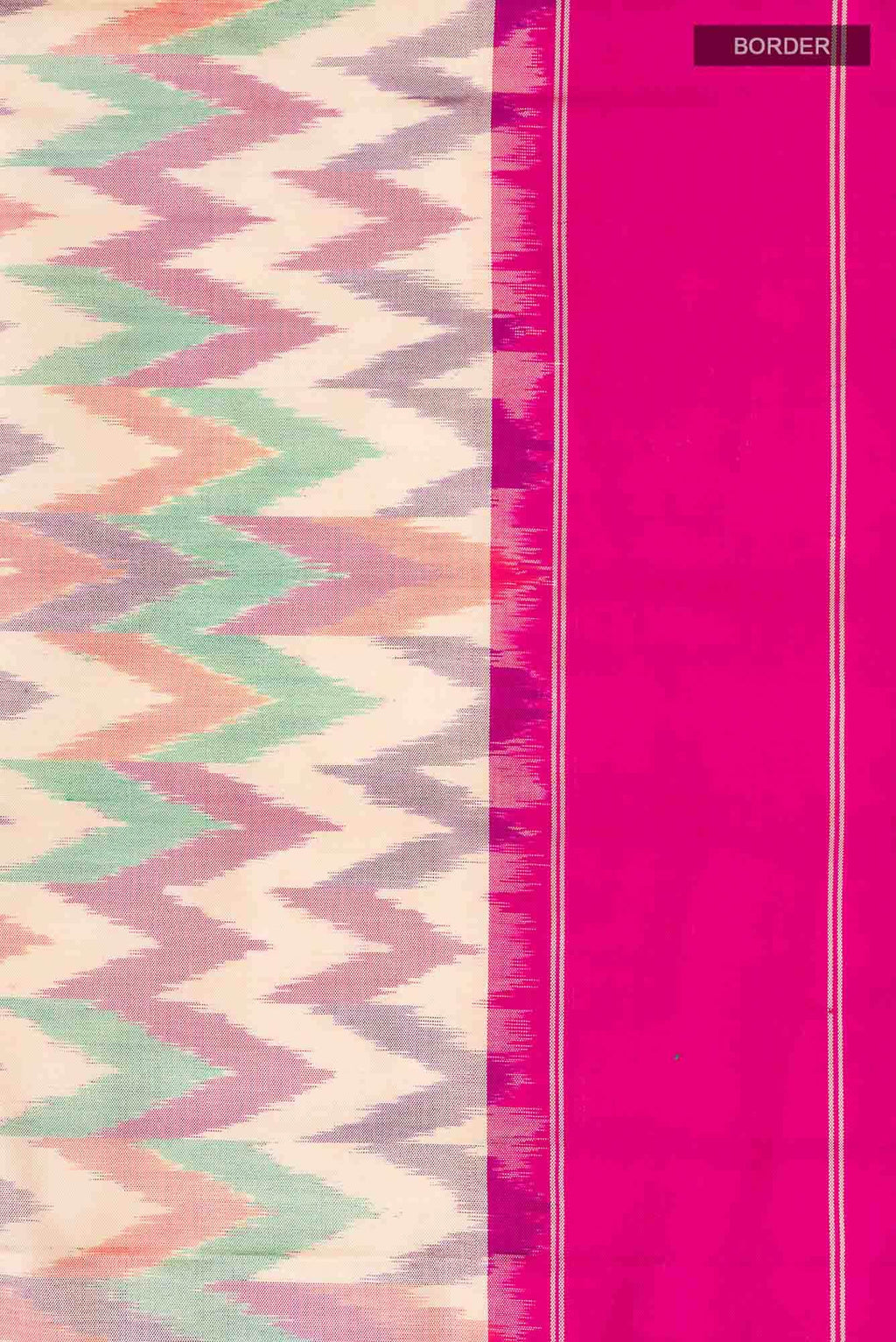 Beige Pochampally Silk Saree