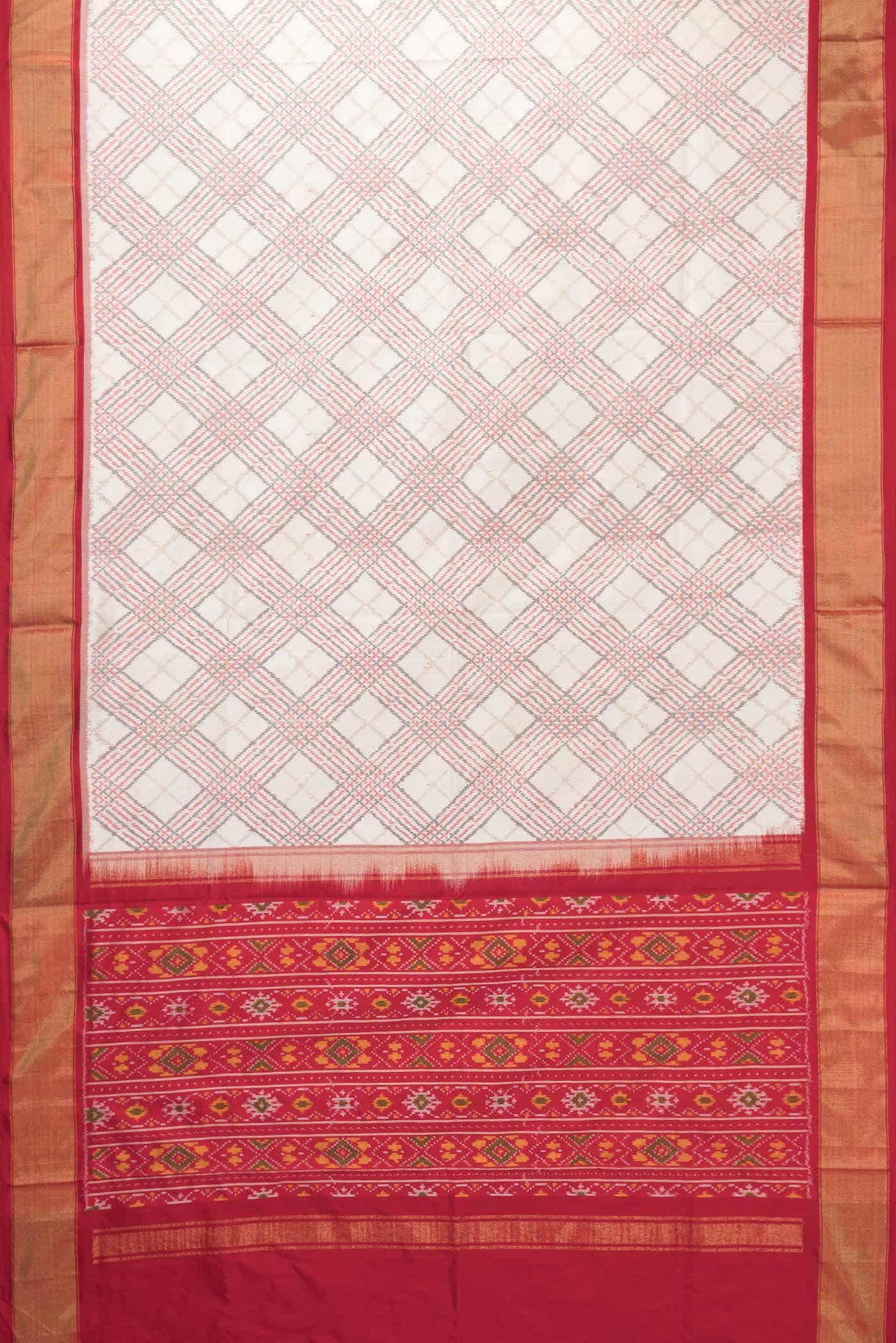 Sandal Dual Tone Double Ikat Saree