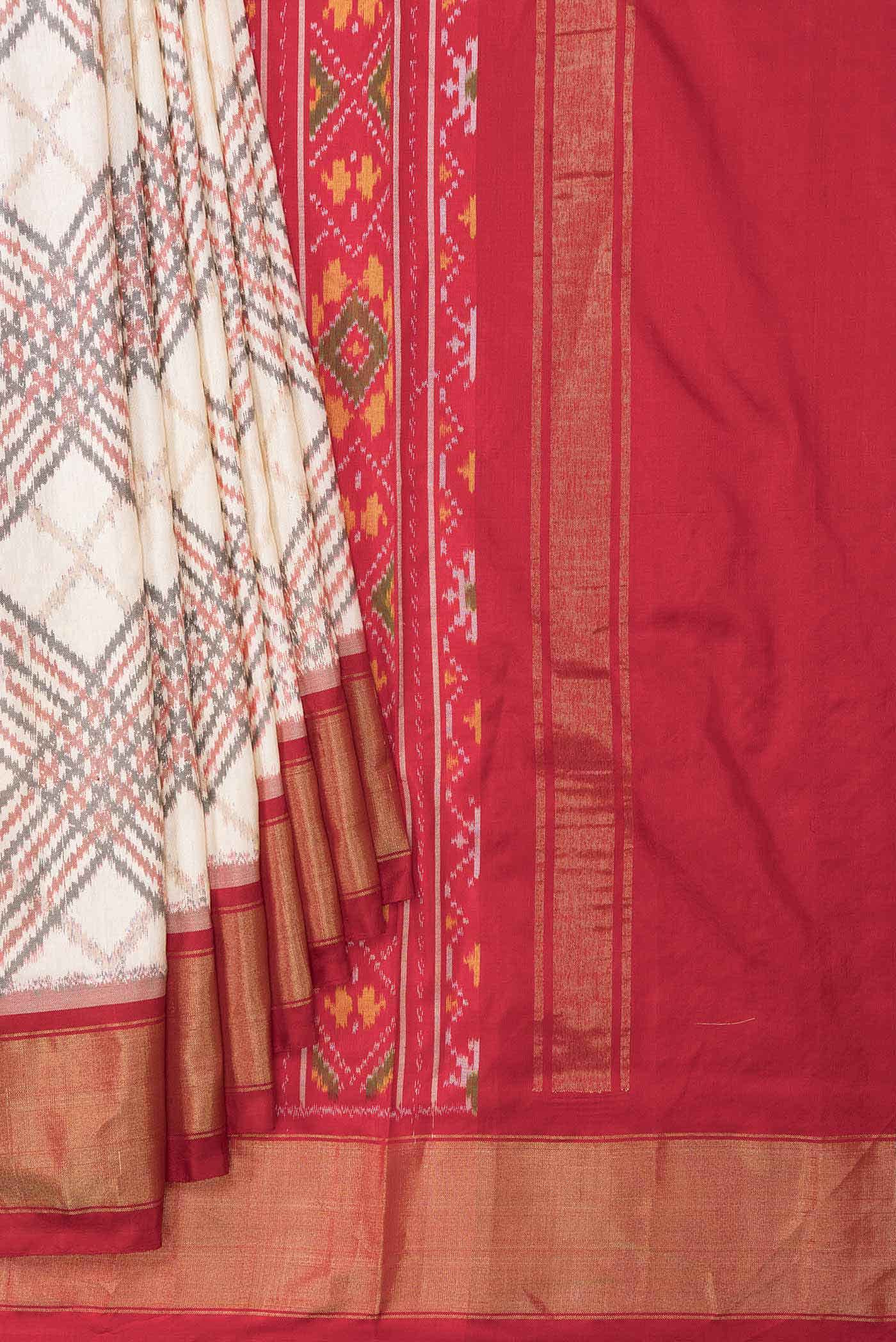 Sandal Dual Tone Double Ikat Saree
