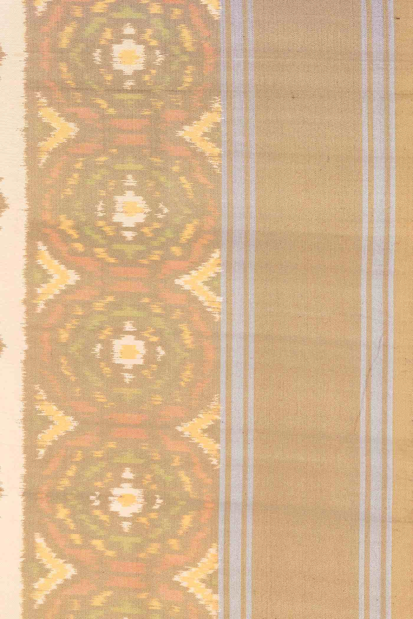 Sandal Dual Tone Double Ikat Saree